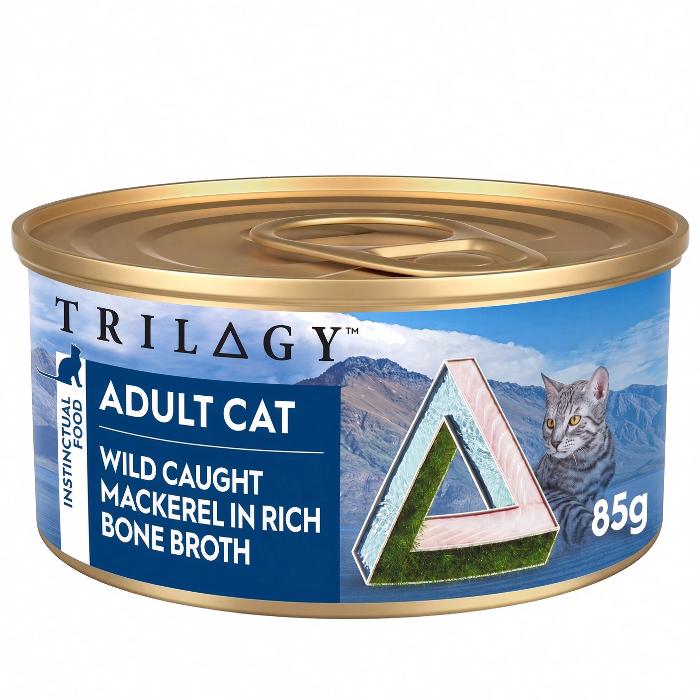 TRILOGY 貓主食罐頭 - 無穀物野生鯖魚肉絲配高湯 85g