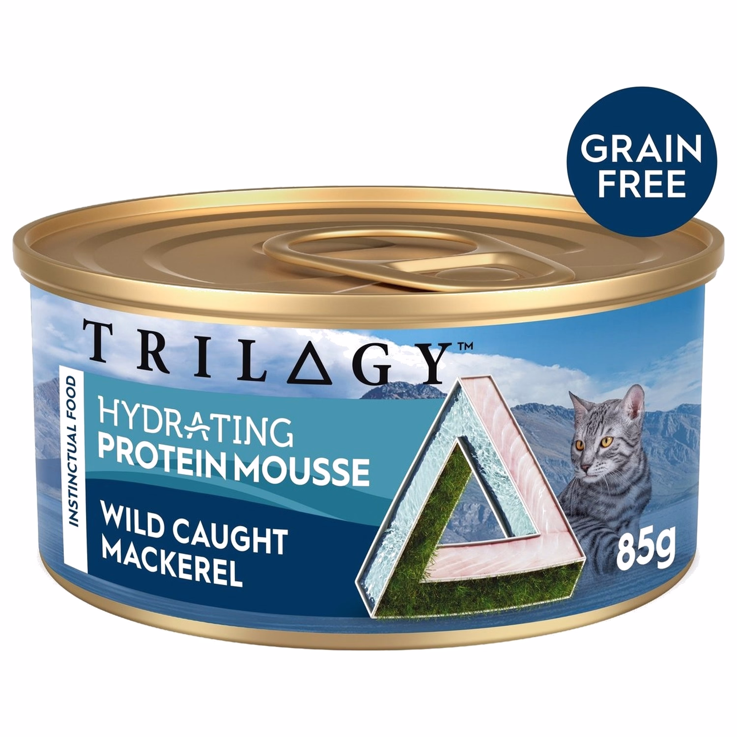 TRILOGY Cat Can - Grain Free Hydrating Protein Mousse Wild Caught Mackerel 85g