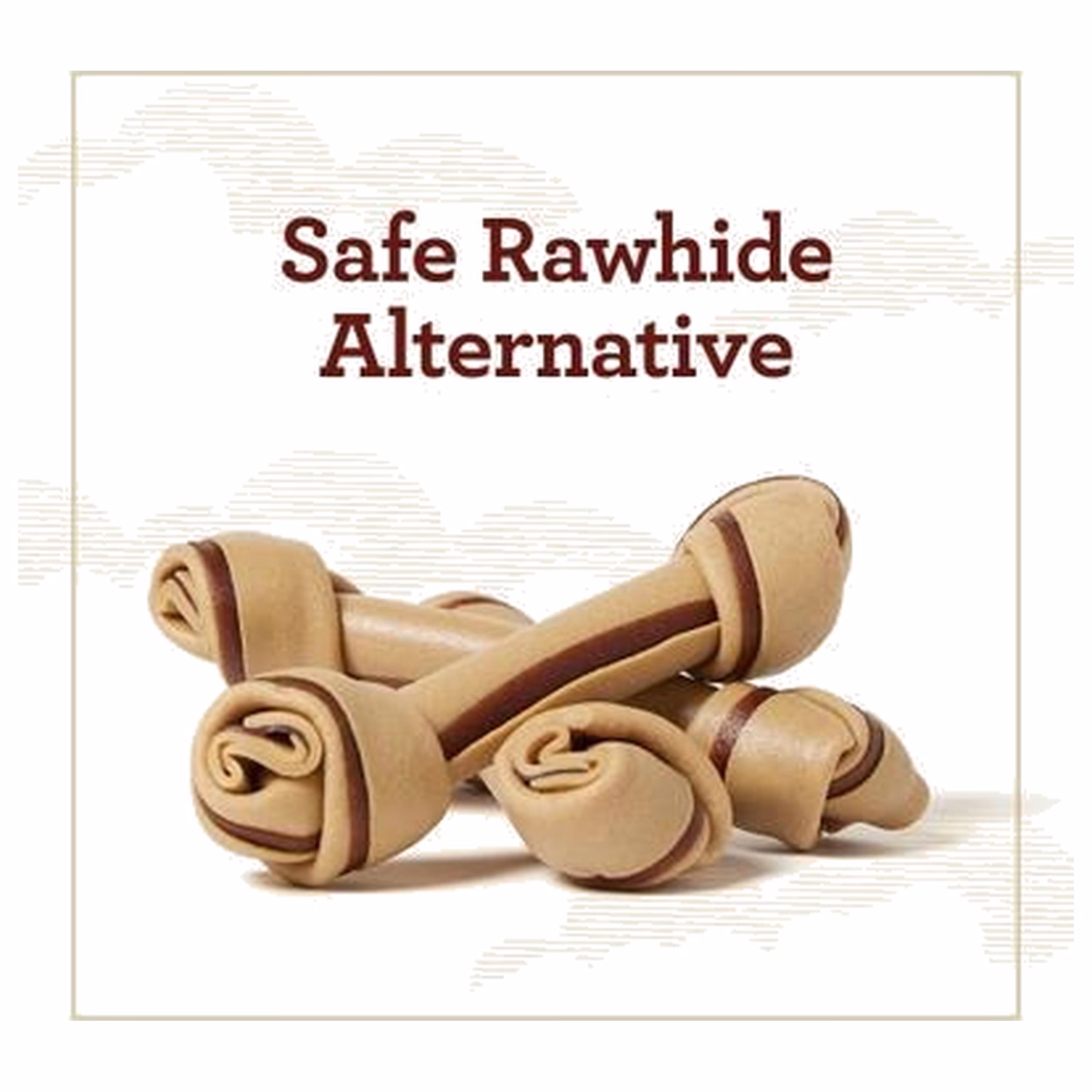 The Rawhide Express 狗咀嚼零食 - Knotted Bone Peanut Butter 6-7" (15-17 cm)