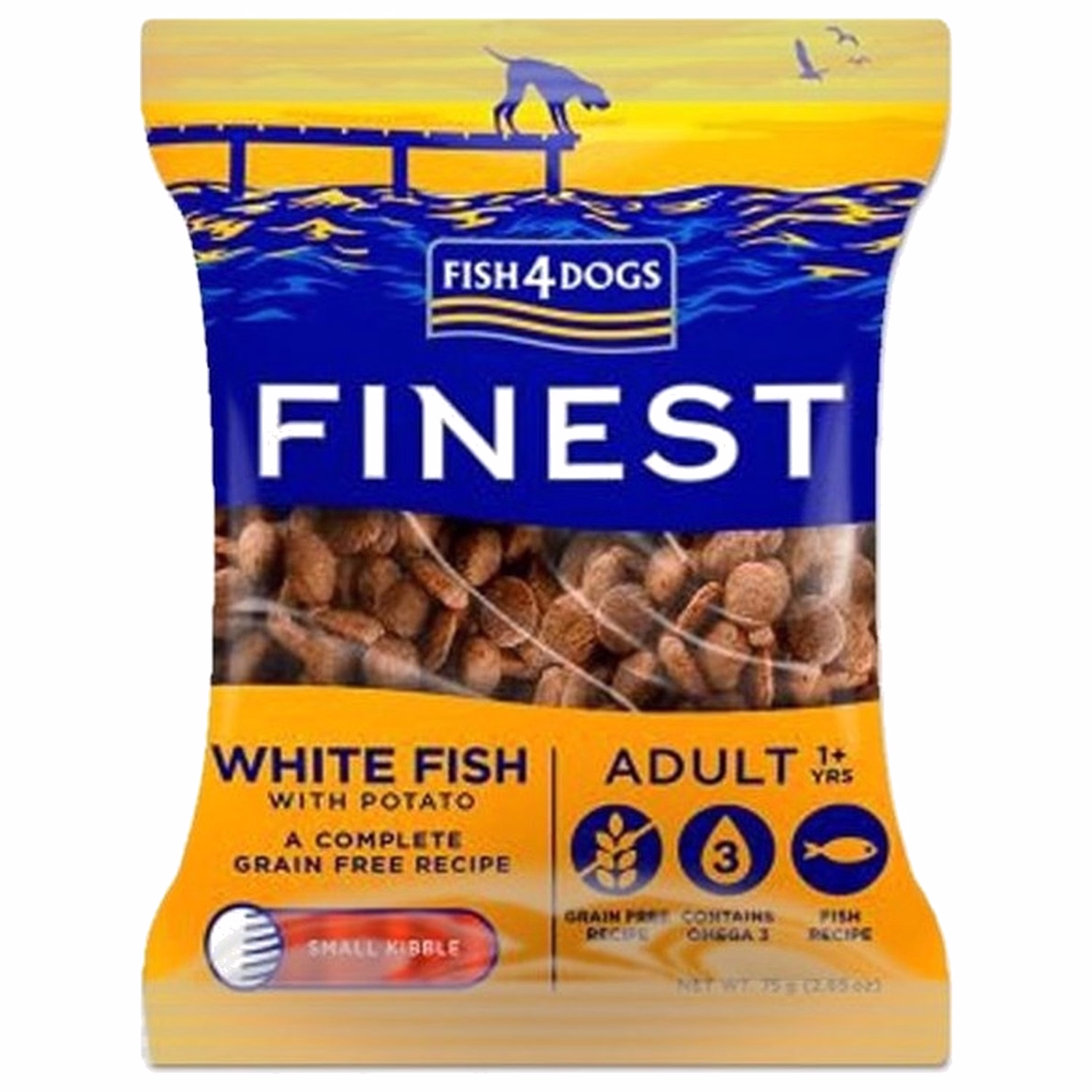 試食裝 Fish4Dogs Finest 成犬乾糧 - 細粒 - 白魚及馬鈴薯 75g