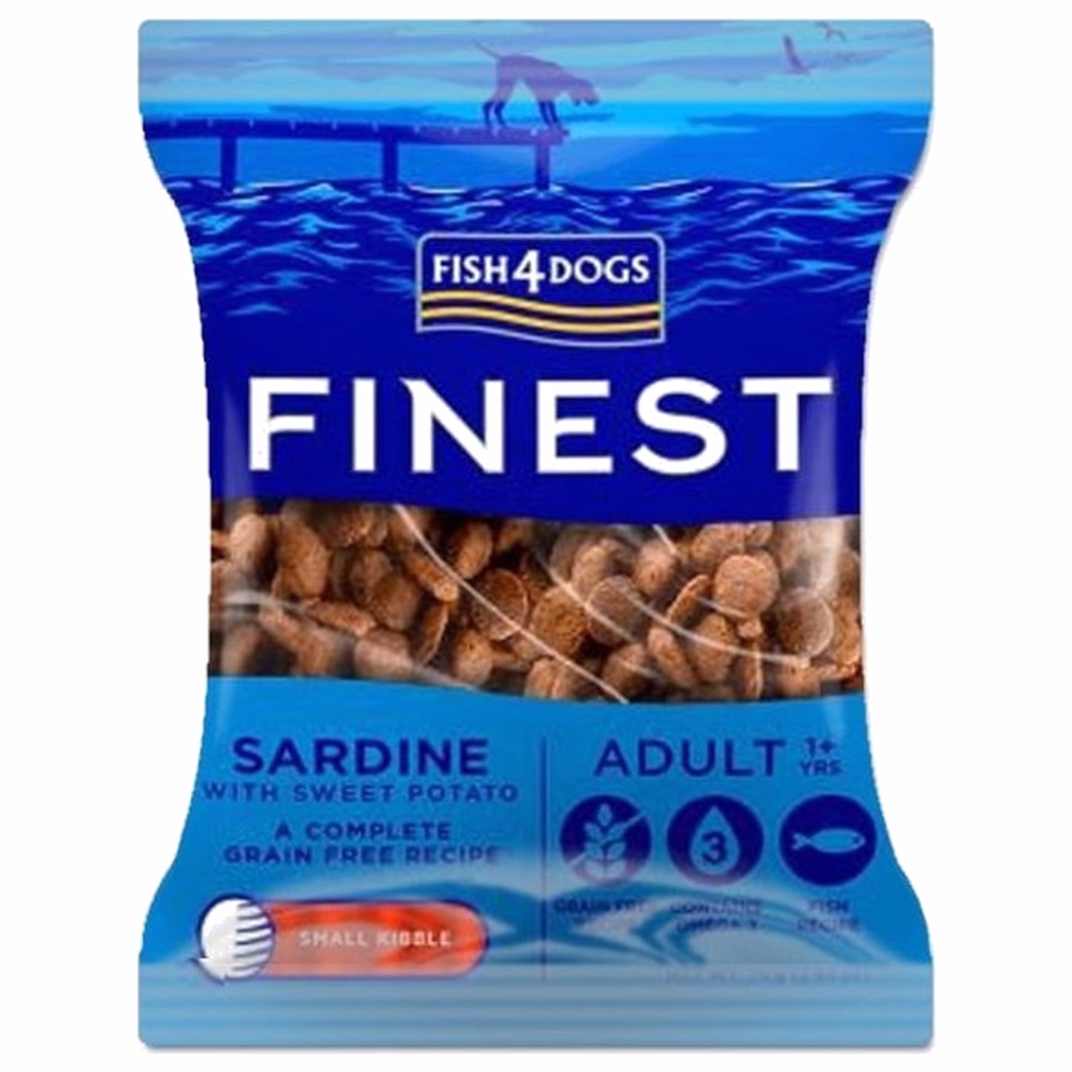 試食裝 Fish4Dogs Finest 狗乾糧 - 細粒 - 沙丁魚及甜薯 75g