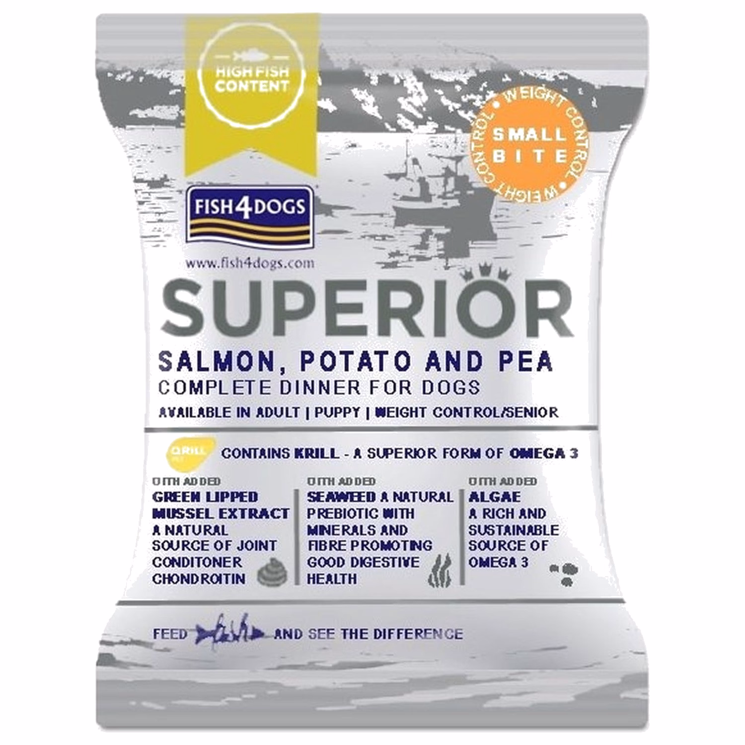 Trial Fish4Dogs Superior Dog Food - Weight Control & Senior - Small Bite - Salmon 75g