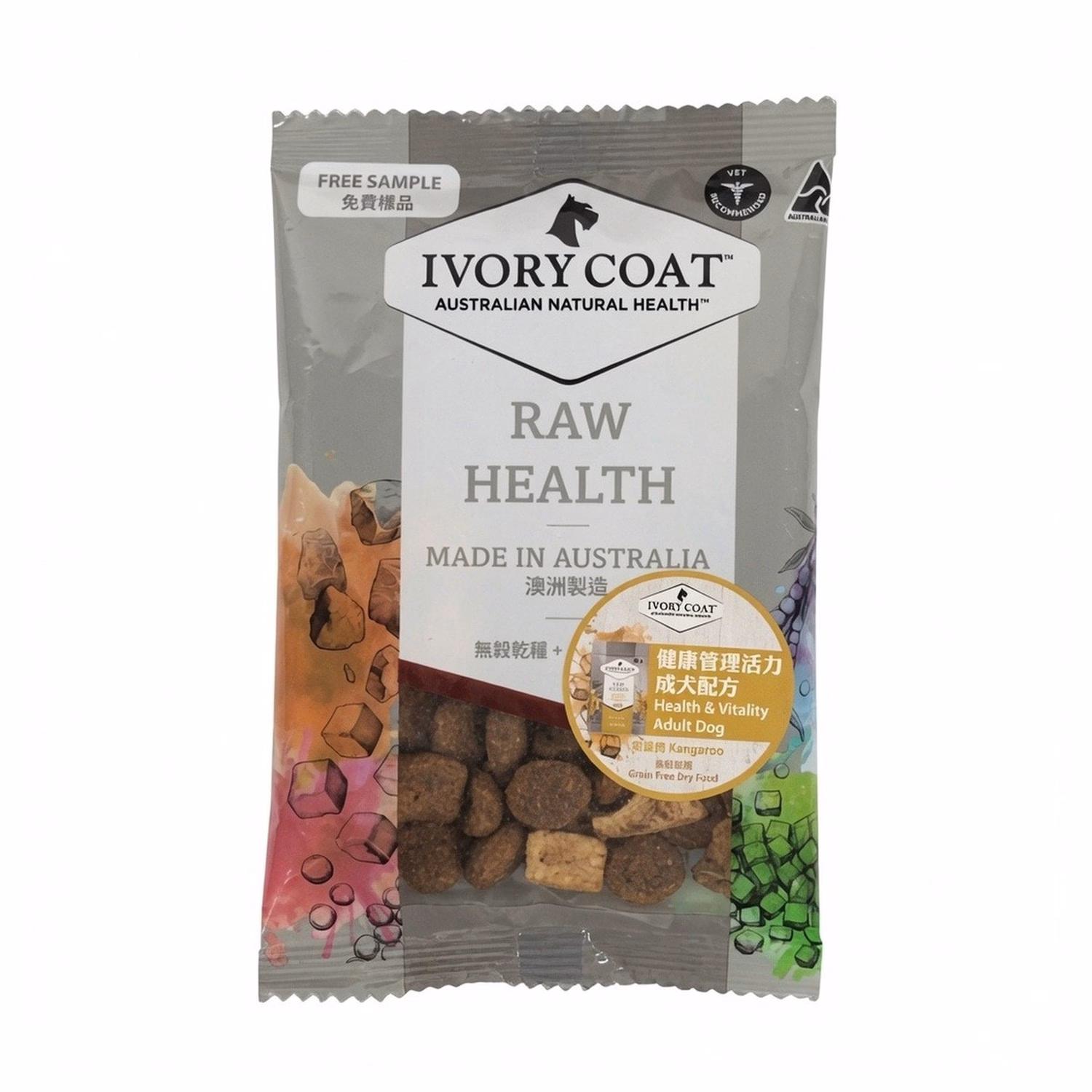 IVORY COAT Dog Food - Health & Vitality - Kangaroo & Freeze Dried Raw Lamb