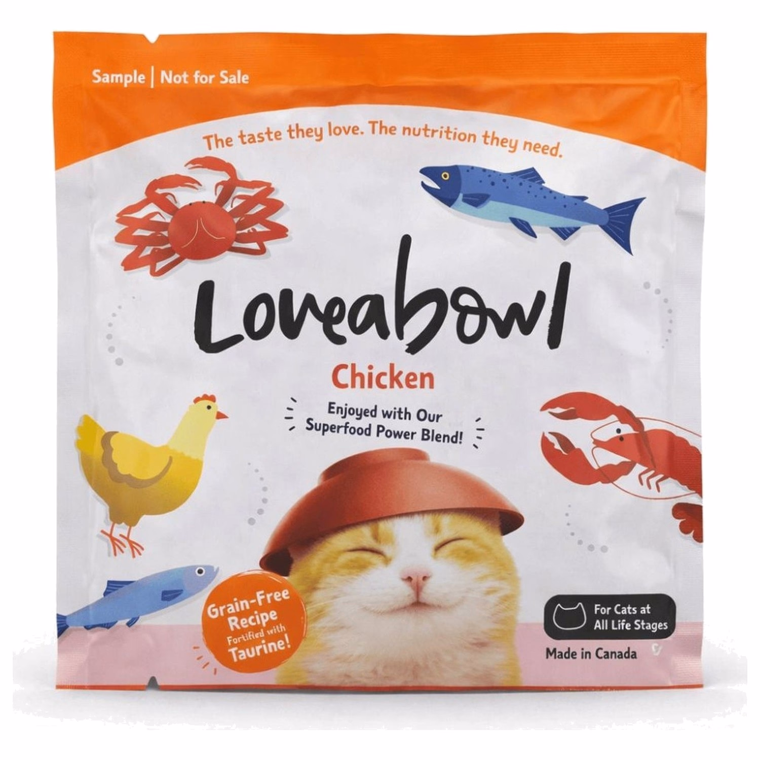 試食裝 Loveabowl囍碗 無穀物全貓糧 - 走地雞肉配方