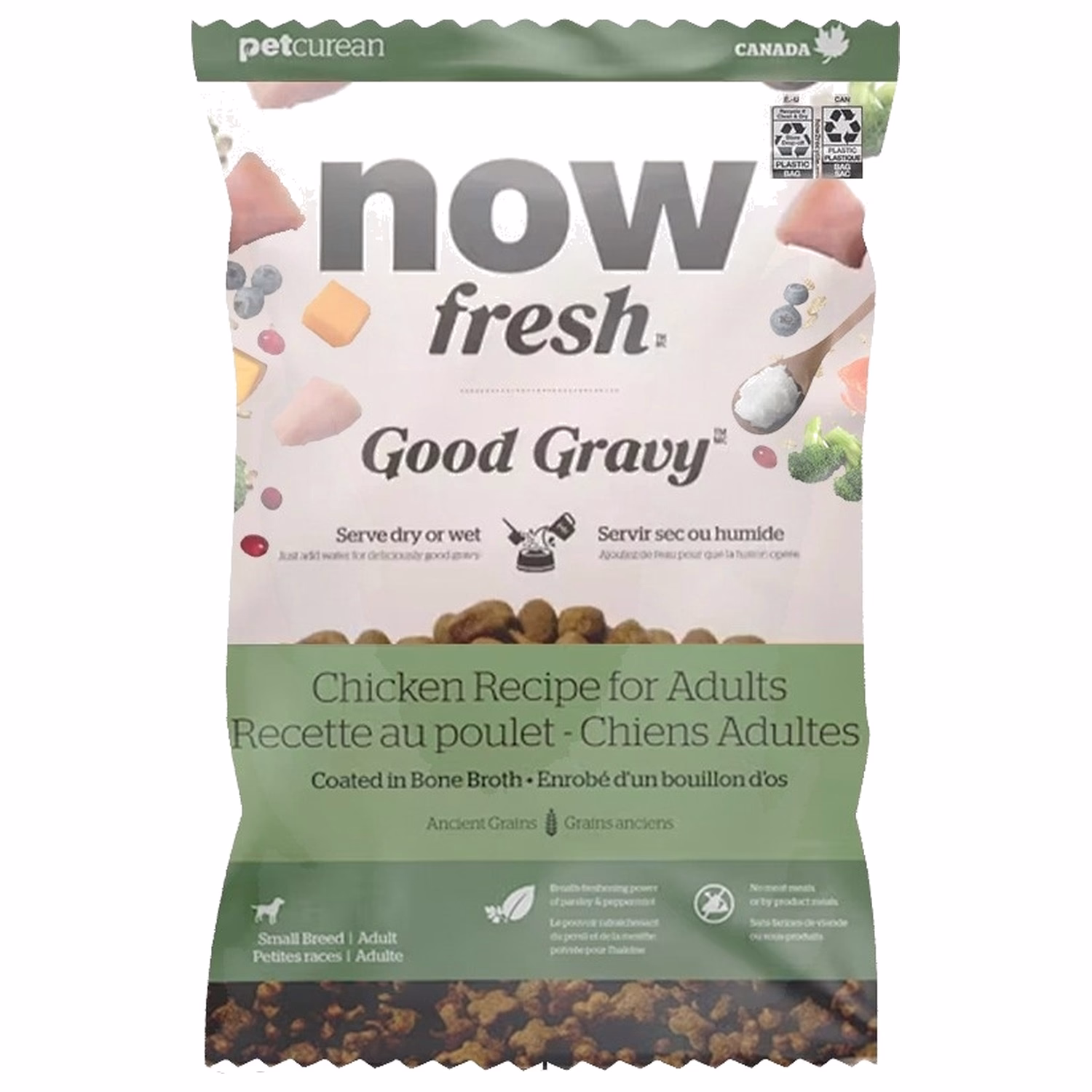 試食裝 NOW Fresh 無榖物狗乾糧 - 小型犬 - 香濃火雞骨湯外層乾糧 - 雞肉配方(含古代穀物)
