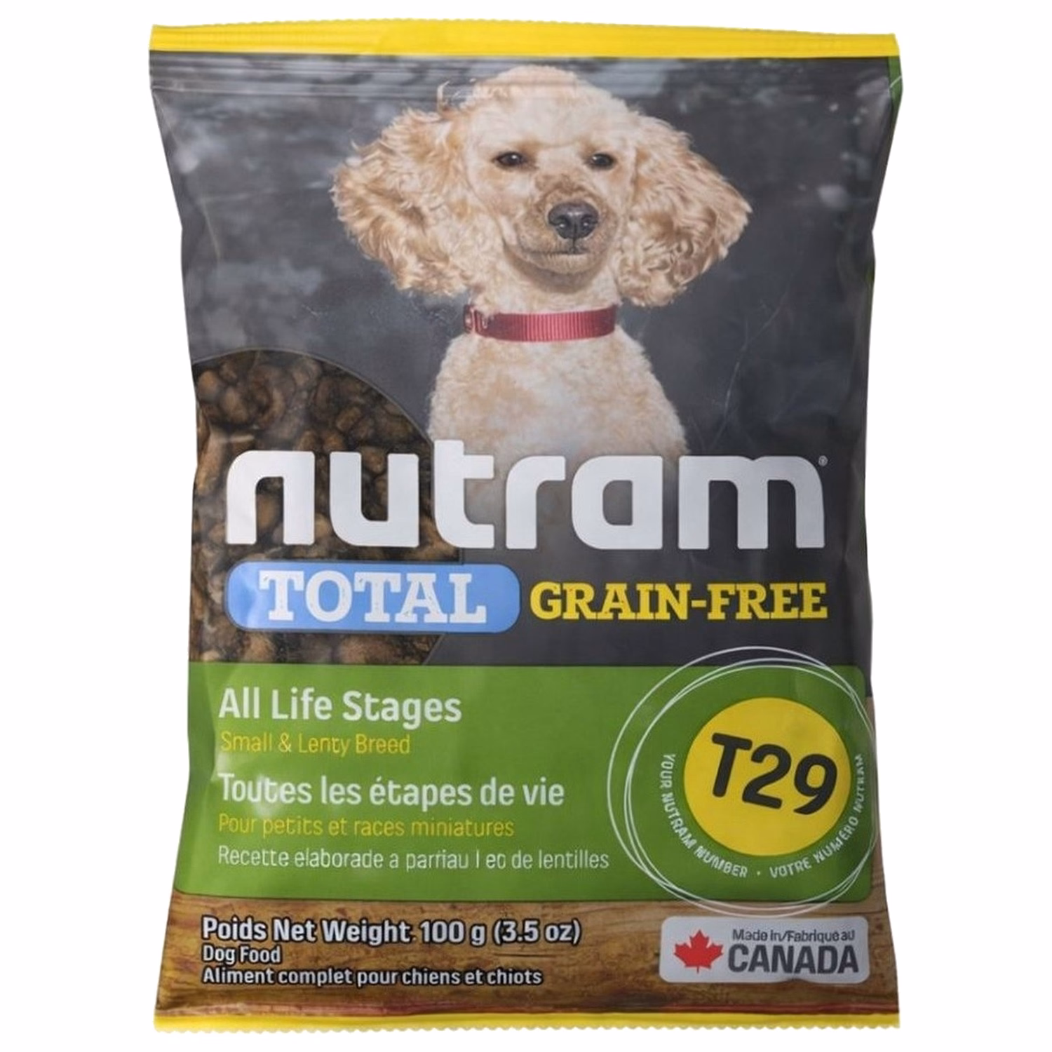 [Trial Pack] Nutram Dog Food - T29 Grain Free - Small & Toy Breed - Lamb & Lentils 100g