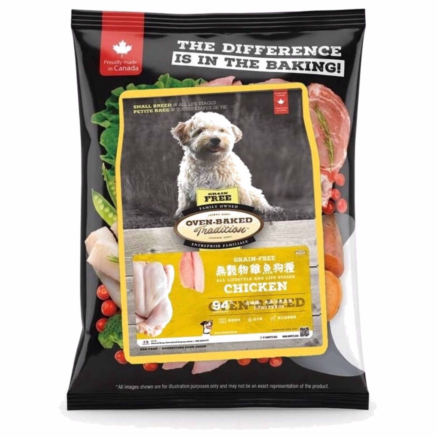 試食裝 Oven Baked (奧雲寶) 小型犬糧 - 無穀物雞肉配方