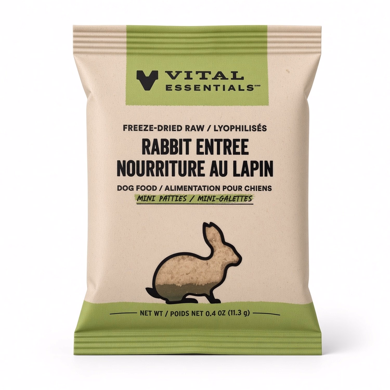 試食裝 Vital Essentials 美國狗糧 - 凍乾脫水(迷你餅) - 兔肉配方
