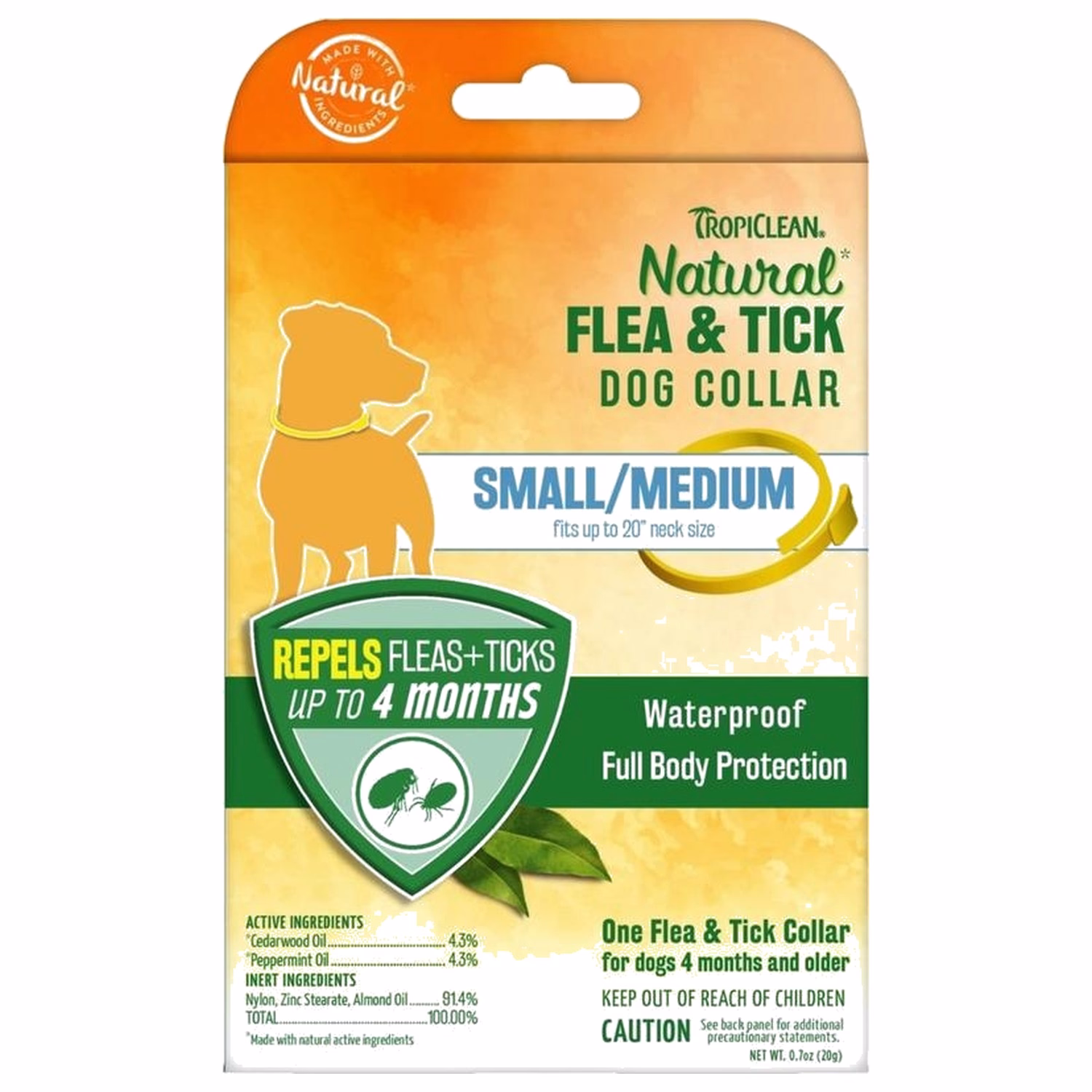 Tropiclean Flea & Tick Repellent Collar for Small & Medium Dogs 20 inch