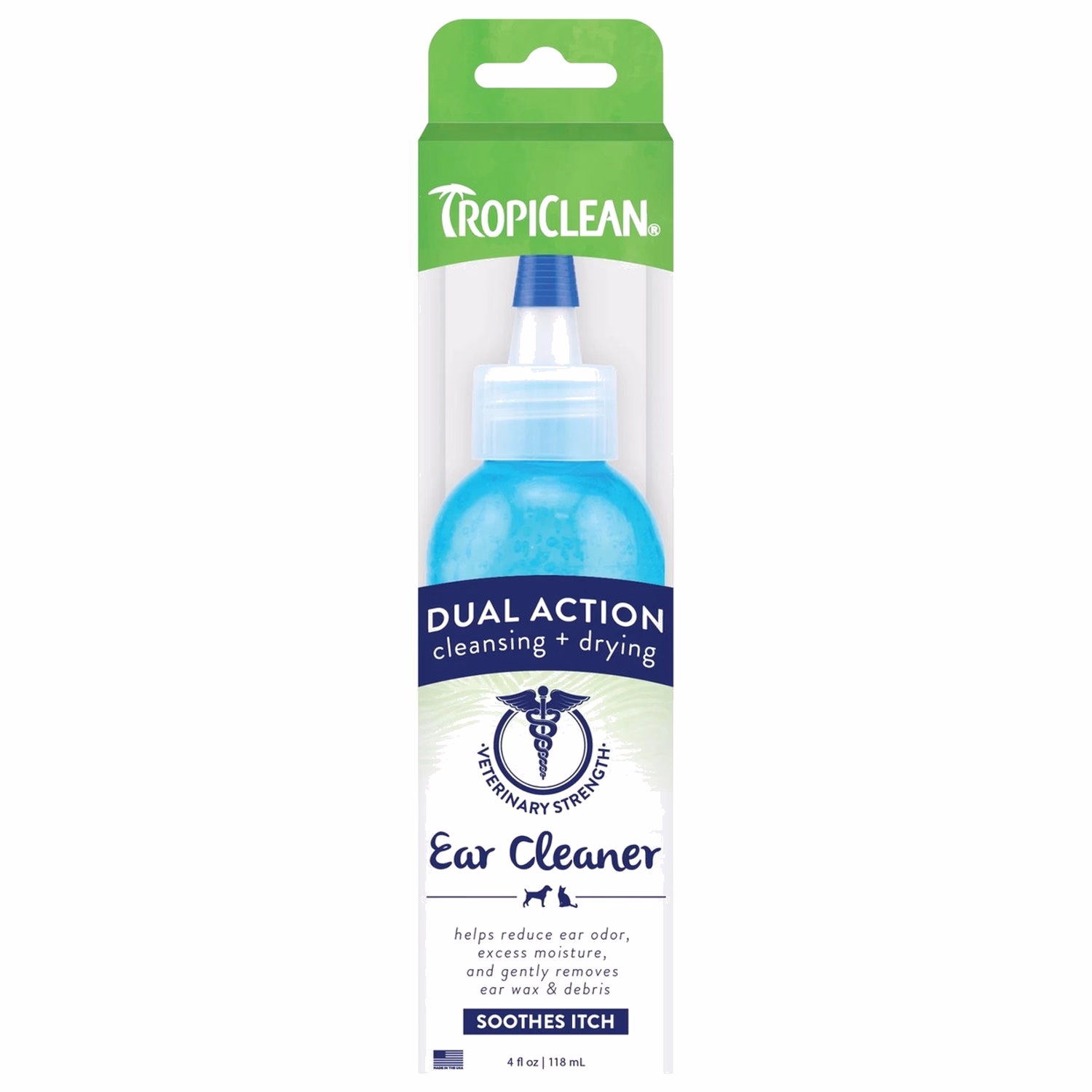 Tropiclean Dual Action Ear Cleaner for Dogs & Cats 118ml