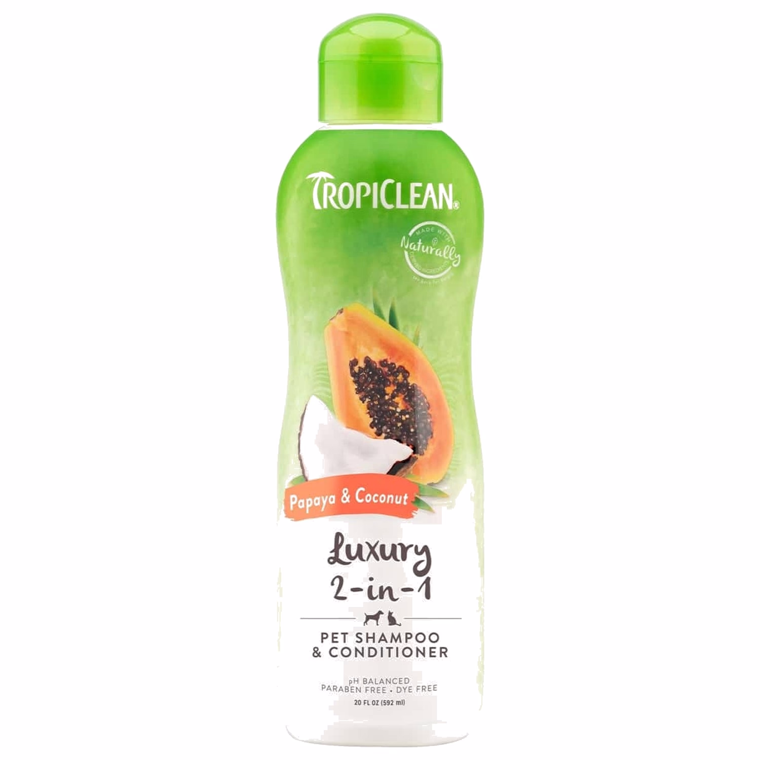 Tropiclean 貓狗洗毛液 - 木瓜椰子油 (柔順絲滑) 355ml