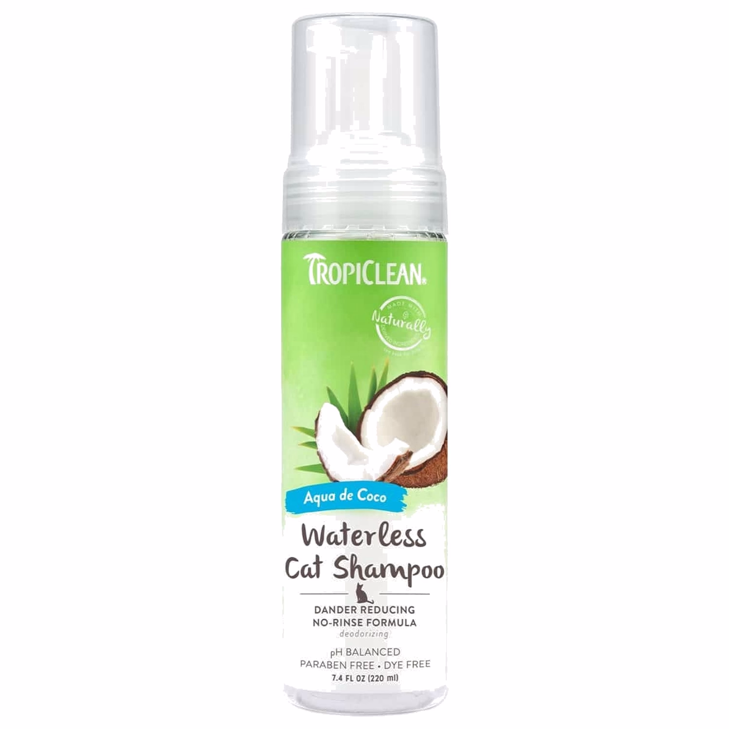 Tropiclean Waterless Cat Shampoo - Coconut 220ml