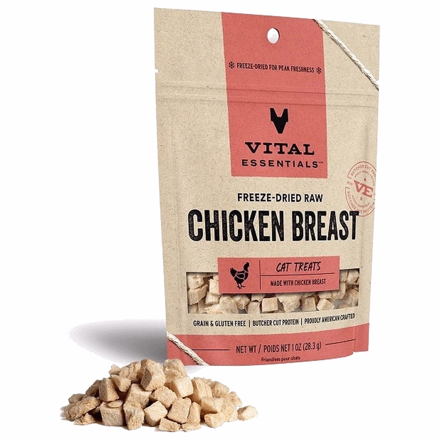 Vital Essentials 美國貓小食 - 凍乾脫水 - 雞胸粒 1oz