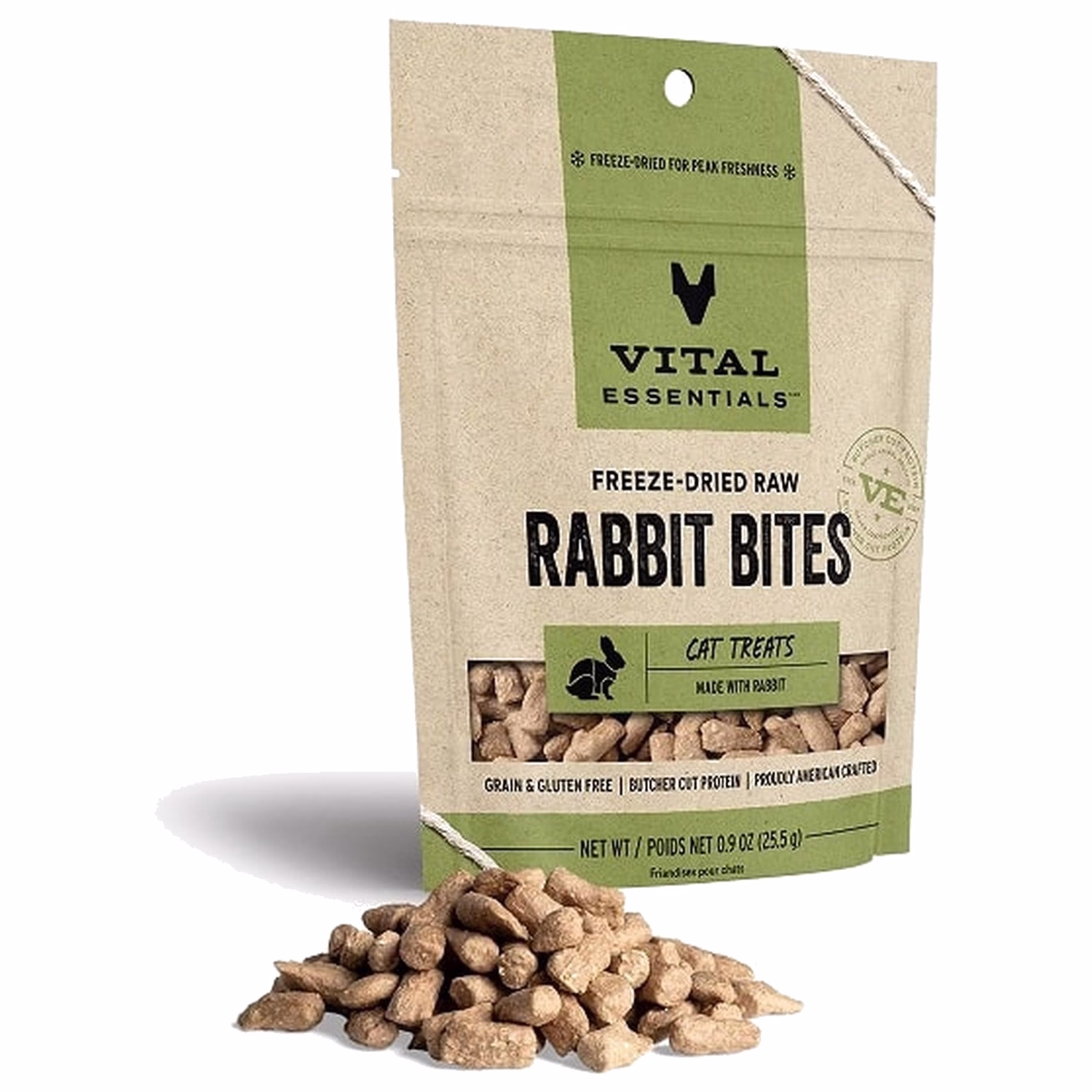 Vital Essentials 美國凍乾貓小食 - 兔肉粒 0.9oz