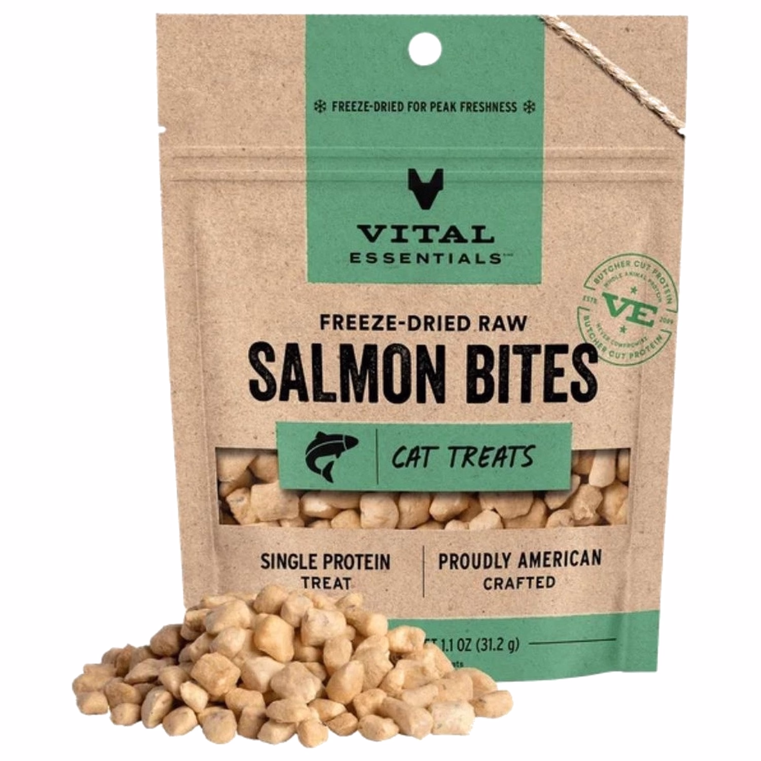 Vital Essentials 美國凍乾貓小食 - 野生三文魚粒 1.1oz