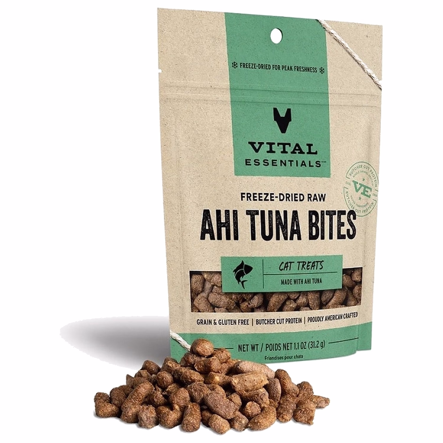 Vital Essentials 美國貓小食 - 凍乾脫水 - 吞拿魚粒 1.1oz