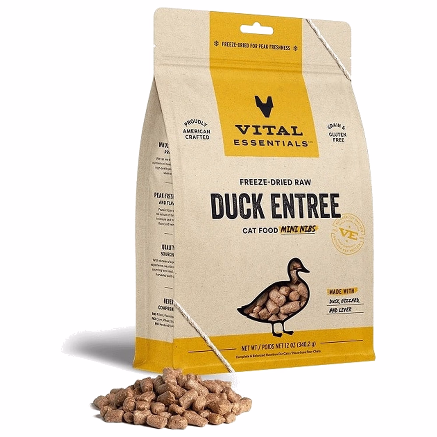 Vital Essentials 美國貓糧 - 凍乾脫水(迷你粒) - 鴨肉 12oz