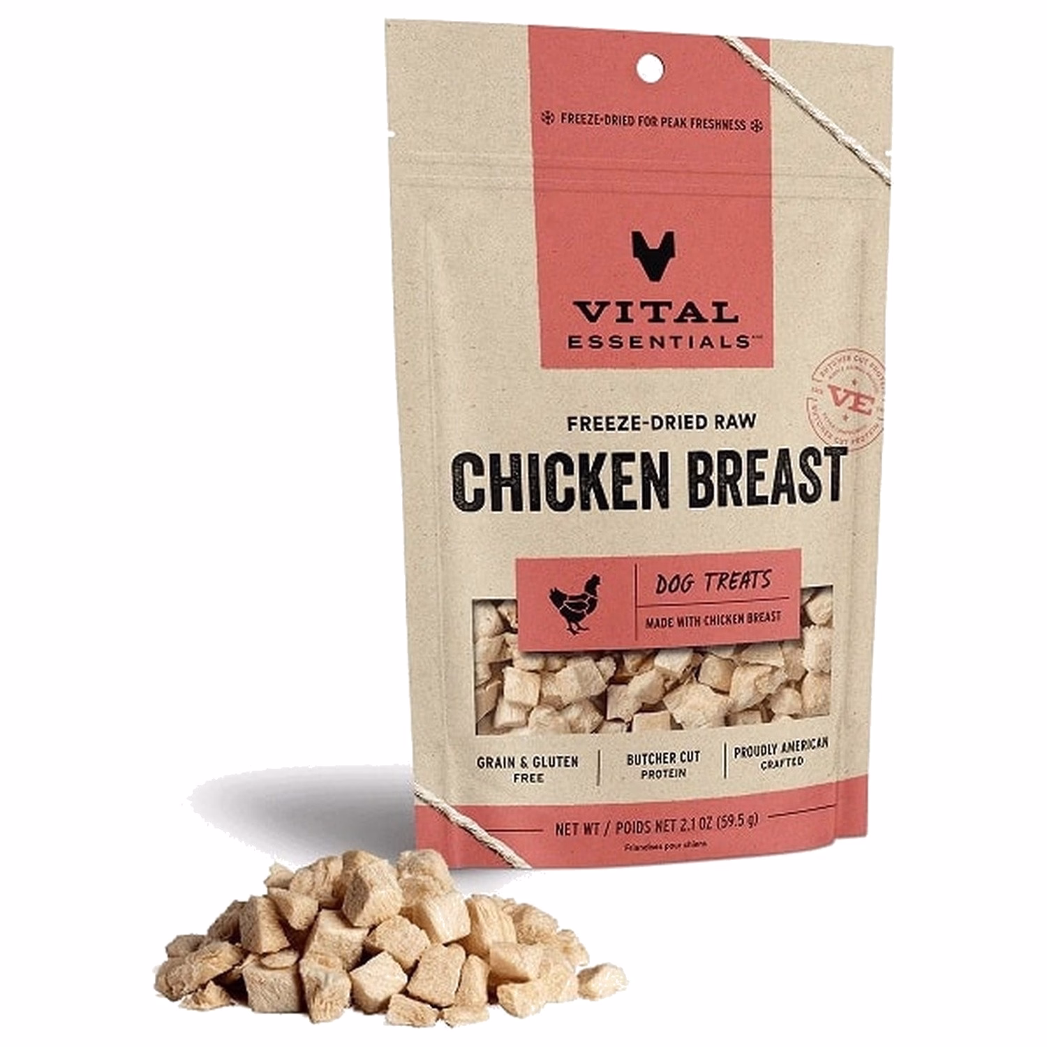 Vital Essentials Dog Treat - Freeze Dried Chicken Breast 2.1oz