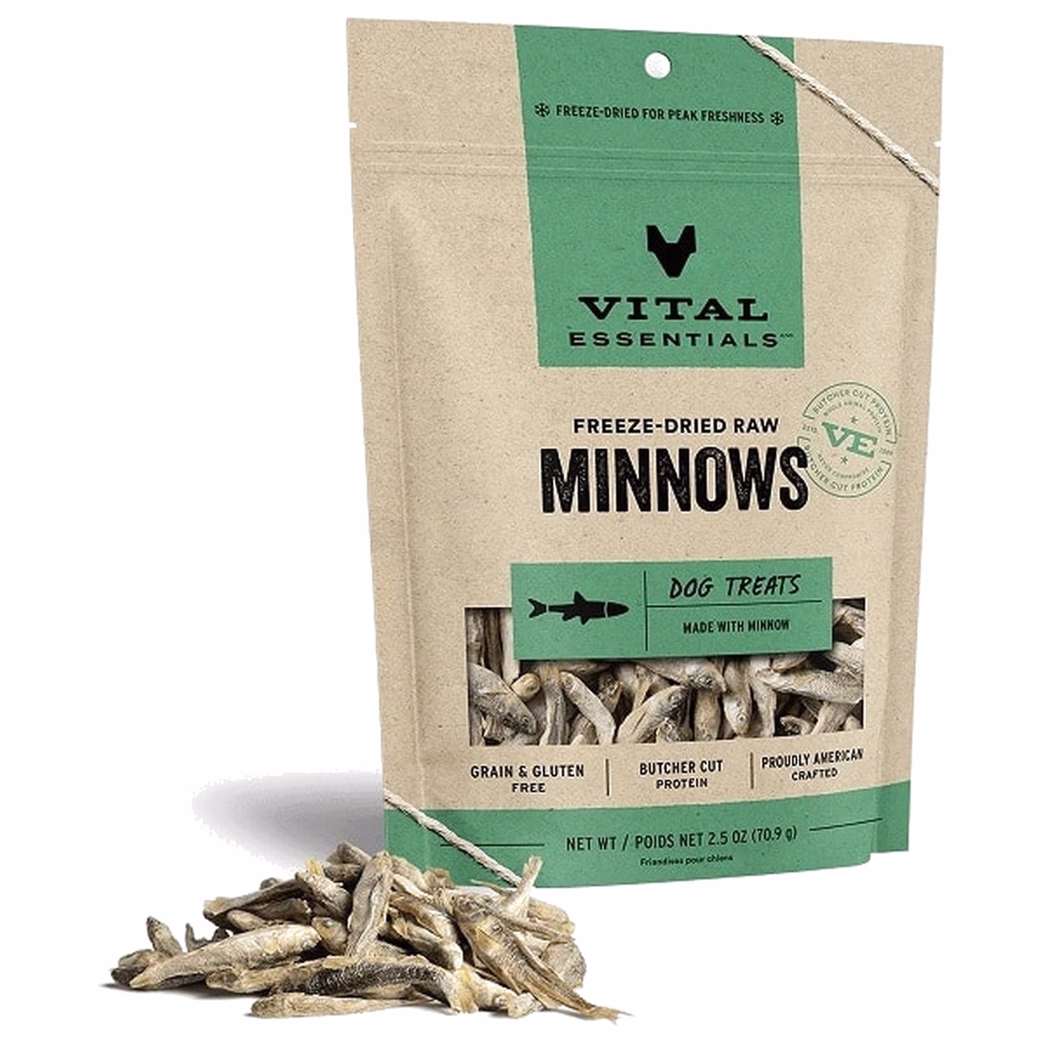 Vital Essentials Dog Treat - Freeze Dried Minnows 2.5oz