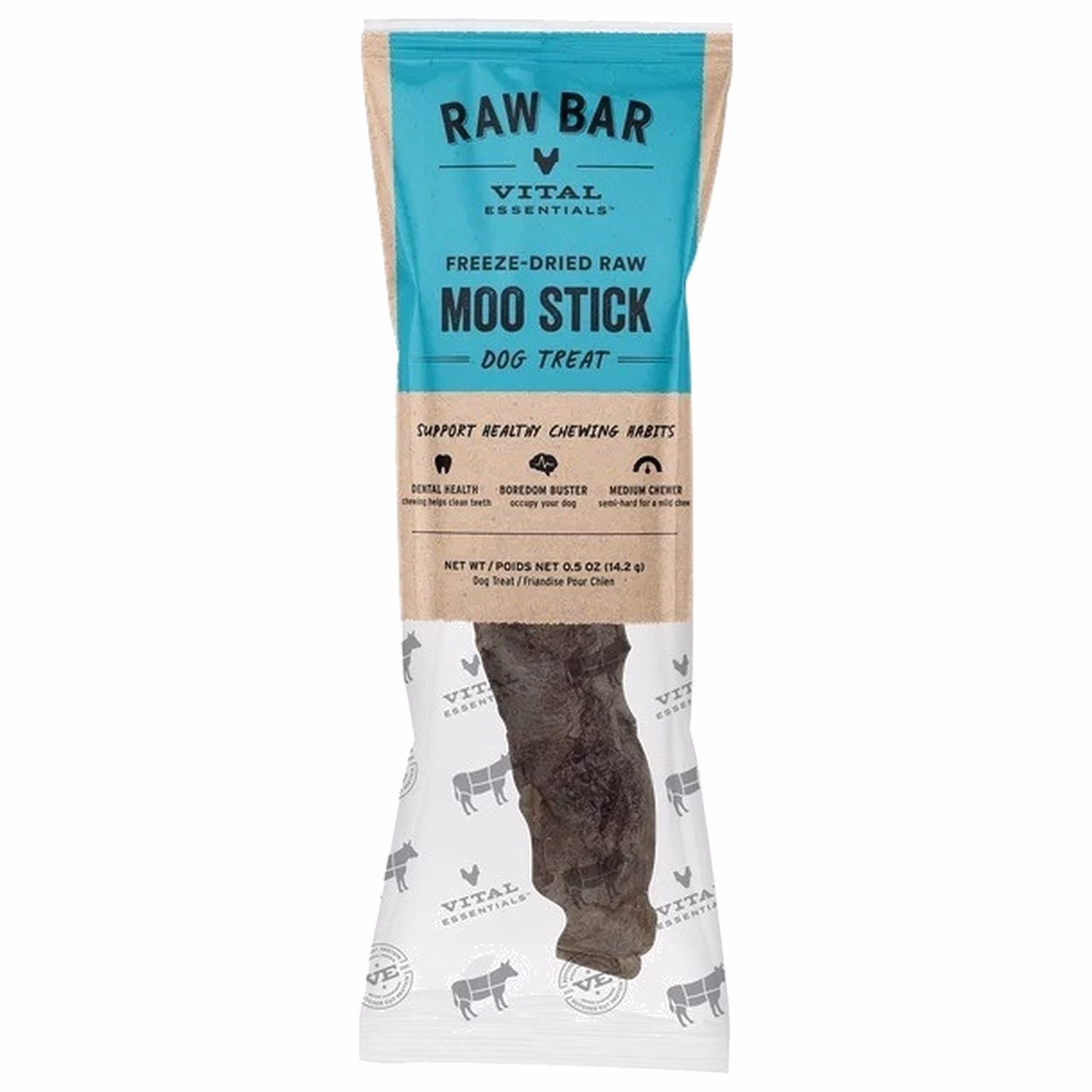 Vital Essentials Dog Dental Treat - Freeze Dried Moo Stick (Beef Trachea) 0.5oz
