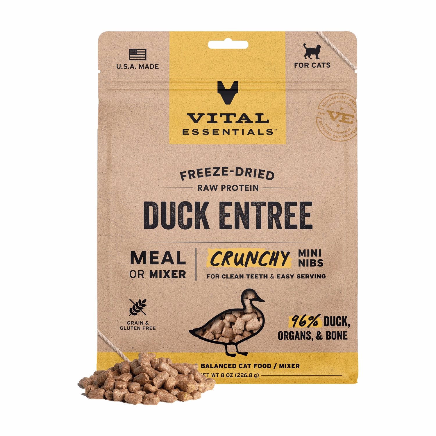 Vital Essentials 美國貓糧 - 凍乾脫水(迷你粒) - 鴨肉