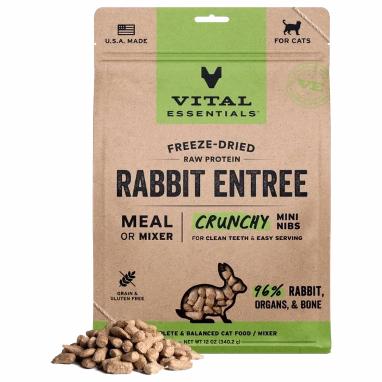 Vital Essentials 美國貓糧 - 凍乾脫水(迷你粒) - 兔肉