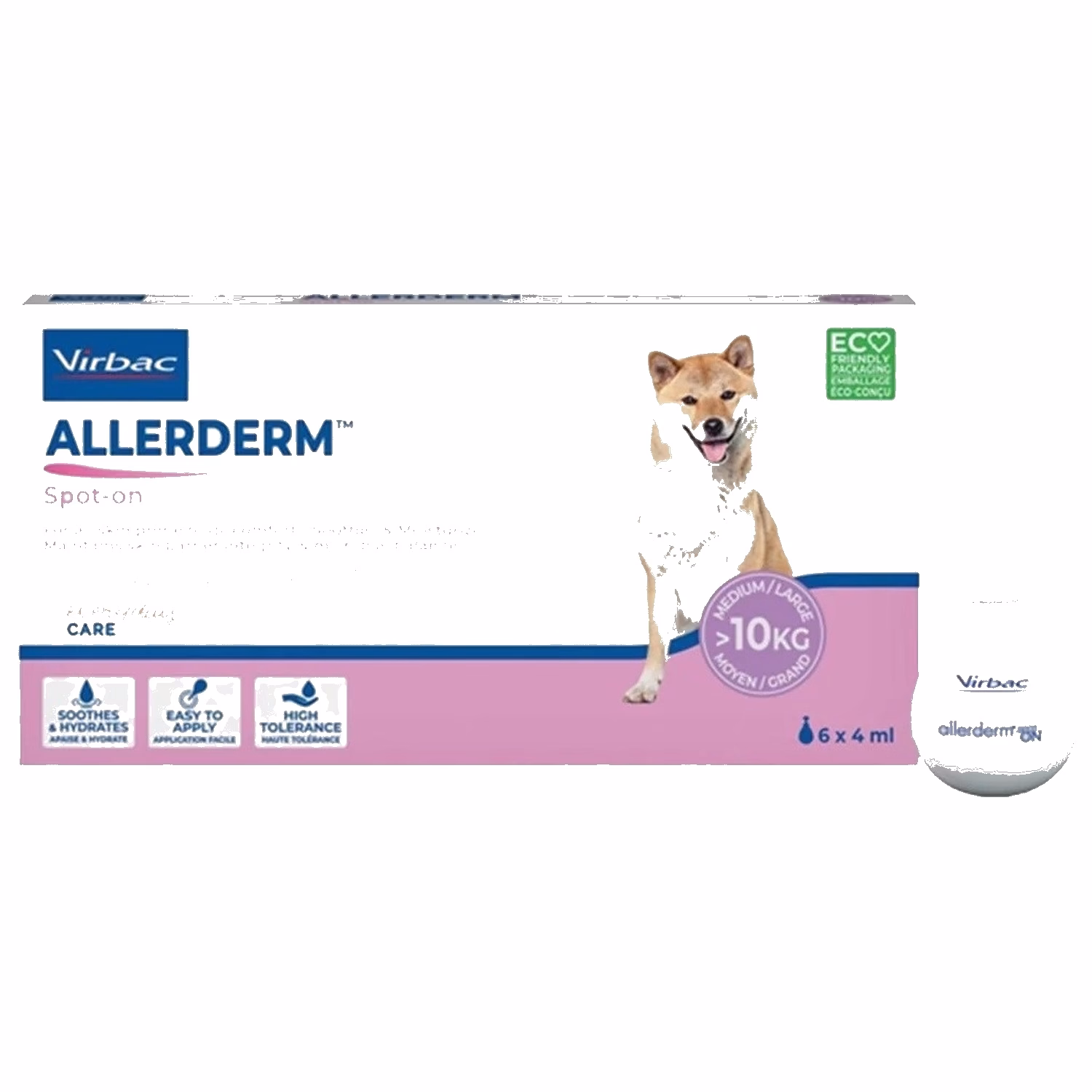 Virbac Allerderm Spot On Skin Repair for Medium & Large Dogs & Cats > 10kg (6 x 4ml)