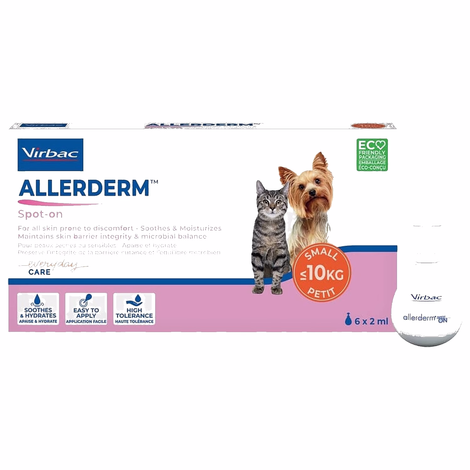 Virbac Allerderm Spot On Skin Repair for Small Dogs & Cats ≤ 10kg (6 x 2ml) - EXP 28-02-2027