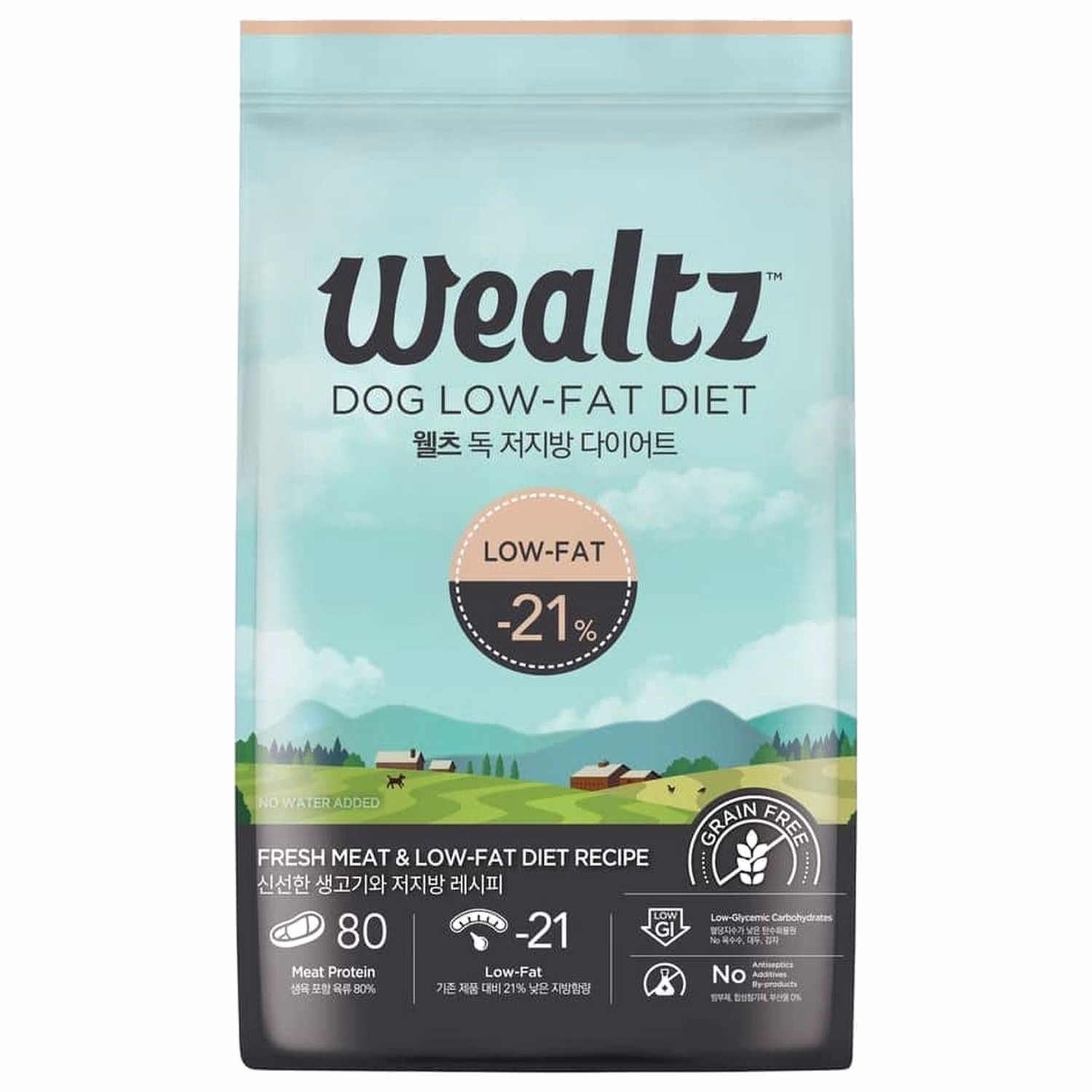 Wealtz 狗乾糧 - 低脂高纖配方 - 無穀物鮮雞肉 & 三文魚 & 沙甸魚