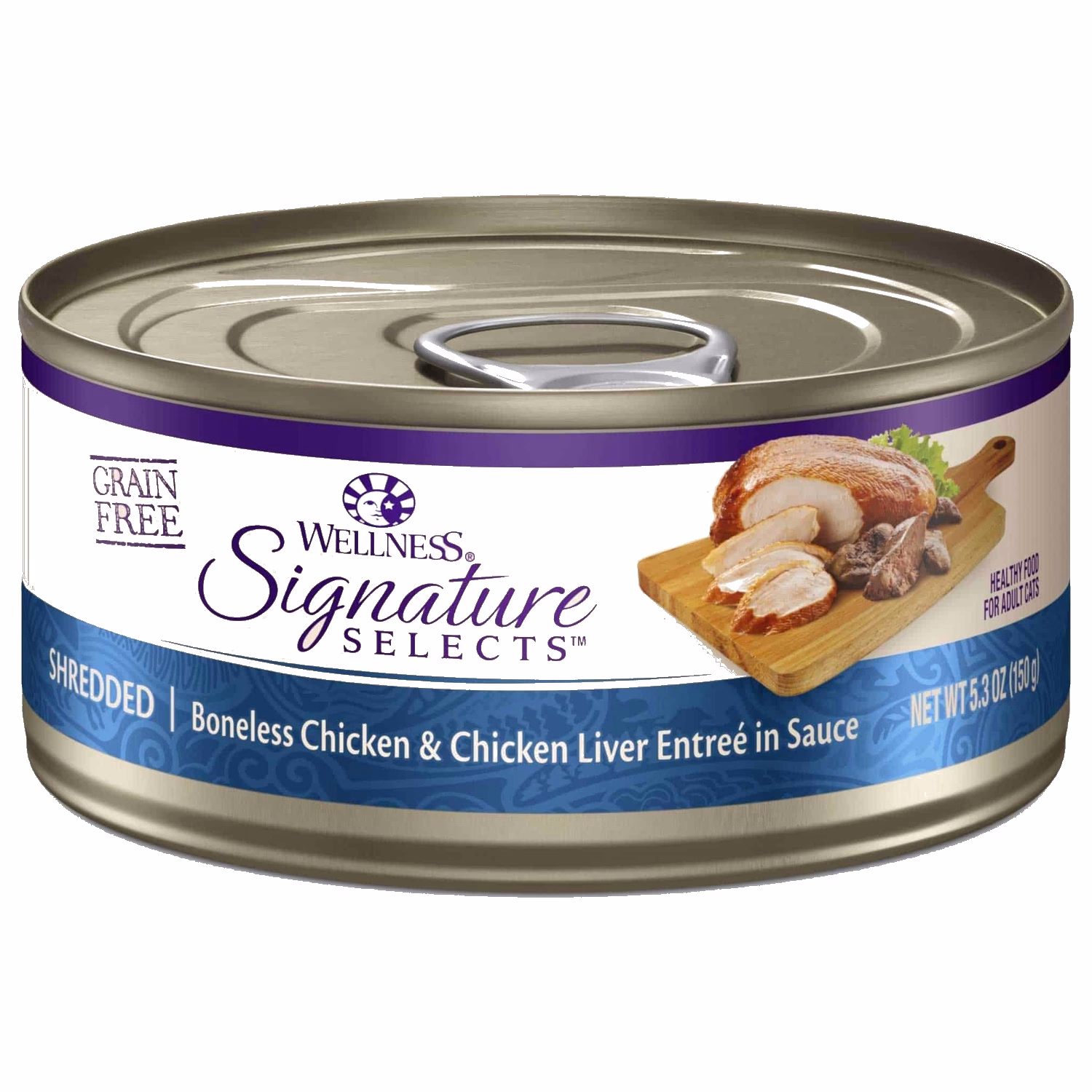 Wellness Cat Can - Signature Selects Grain Free - Shredded Boneless Chicken & Chicken Liver