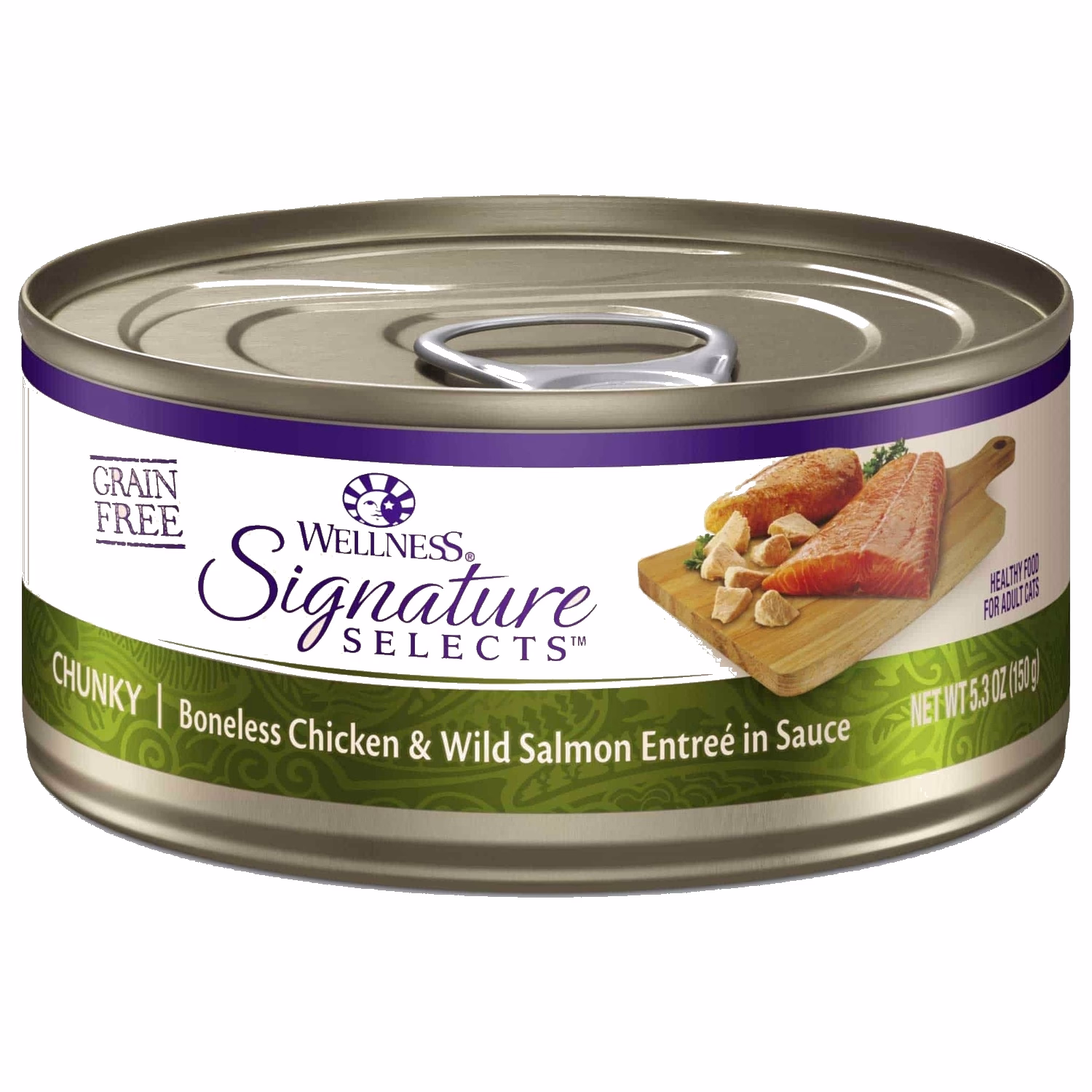 Wellness Cat Can - Signature Selects Grain Free - Chunky Boneless Chicken & Wild Salmon