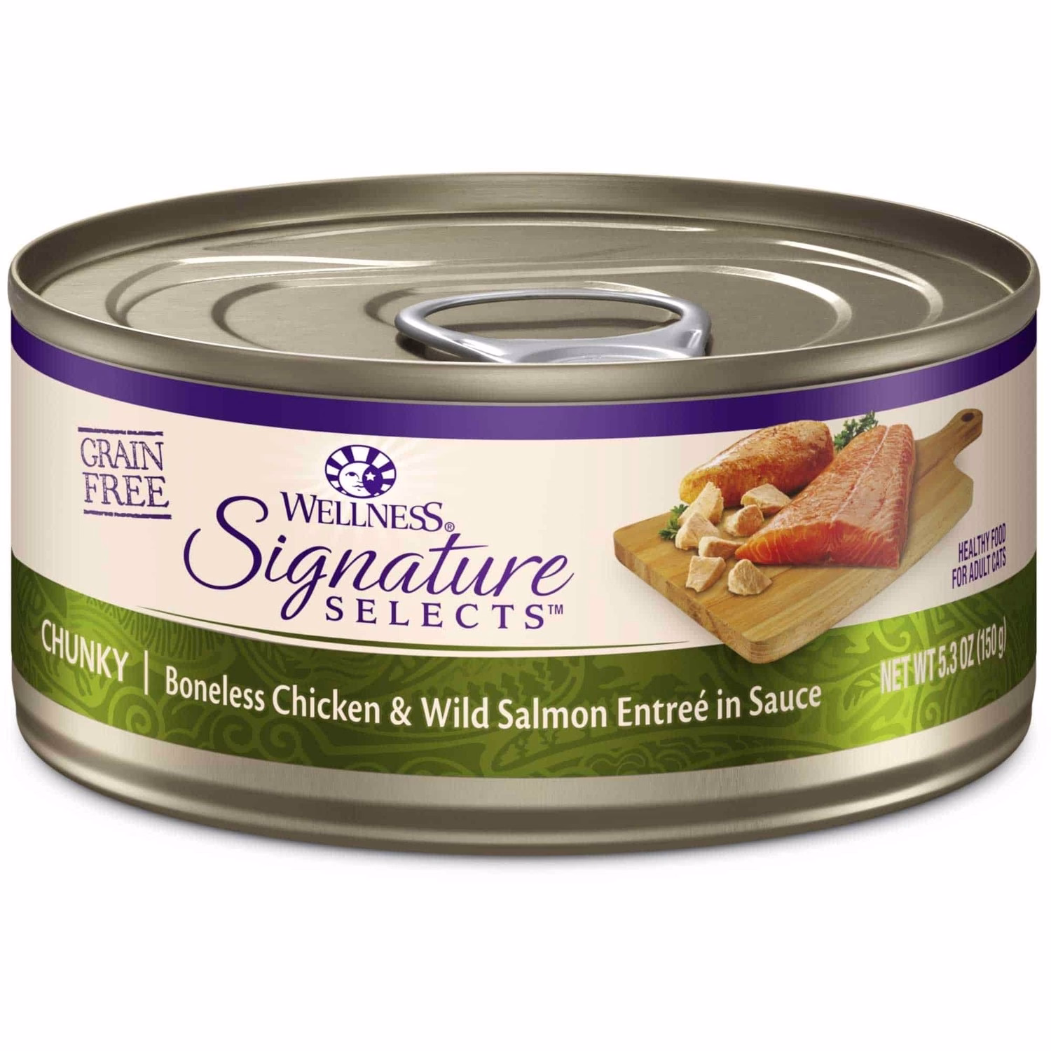 Wellness Cat Can - Signature Selects Grain Free - Chunky Boneless Chicken & Wild Salmon