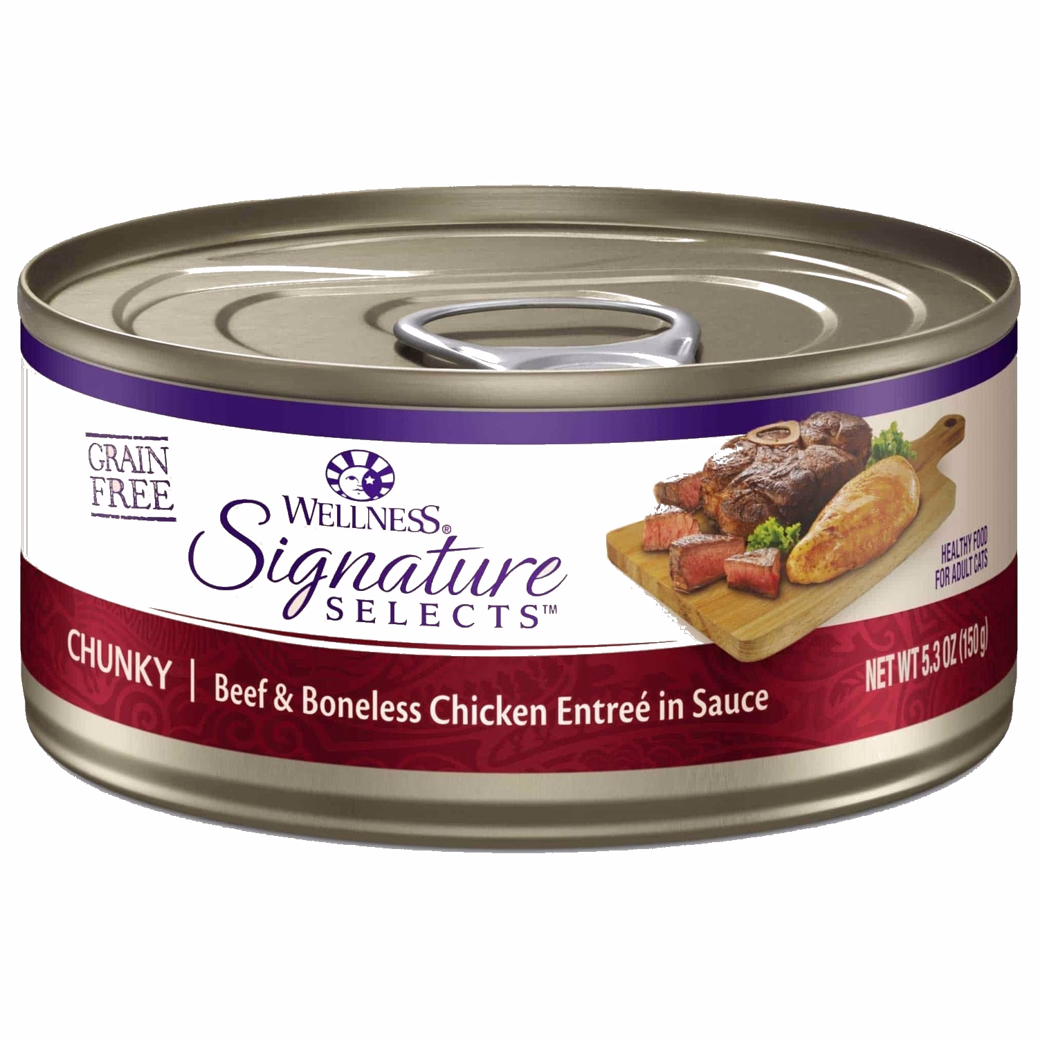 Wellness Cat Can - Signature Selects Grain Free - Chunky Beef & Boneless Chicken