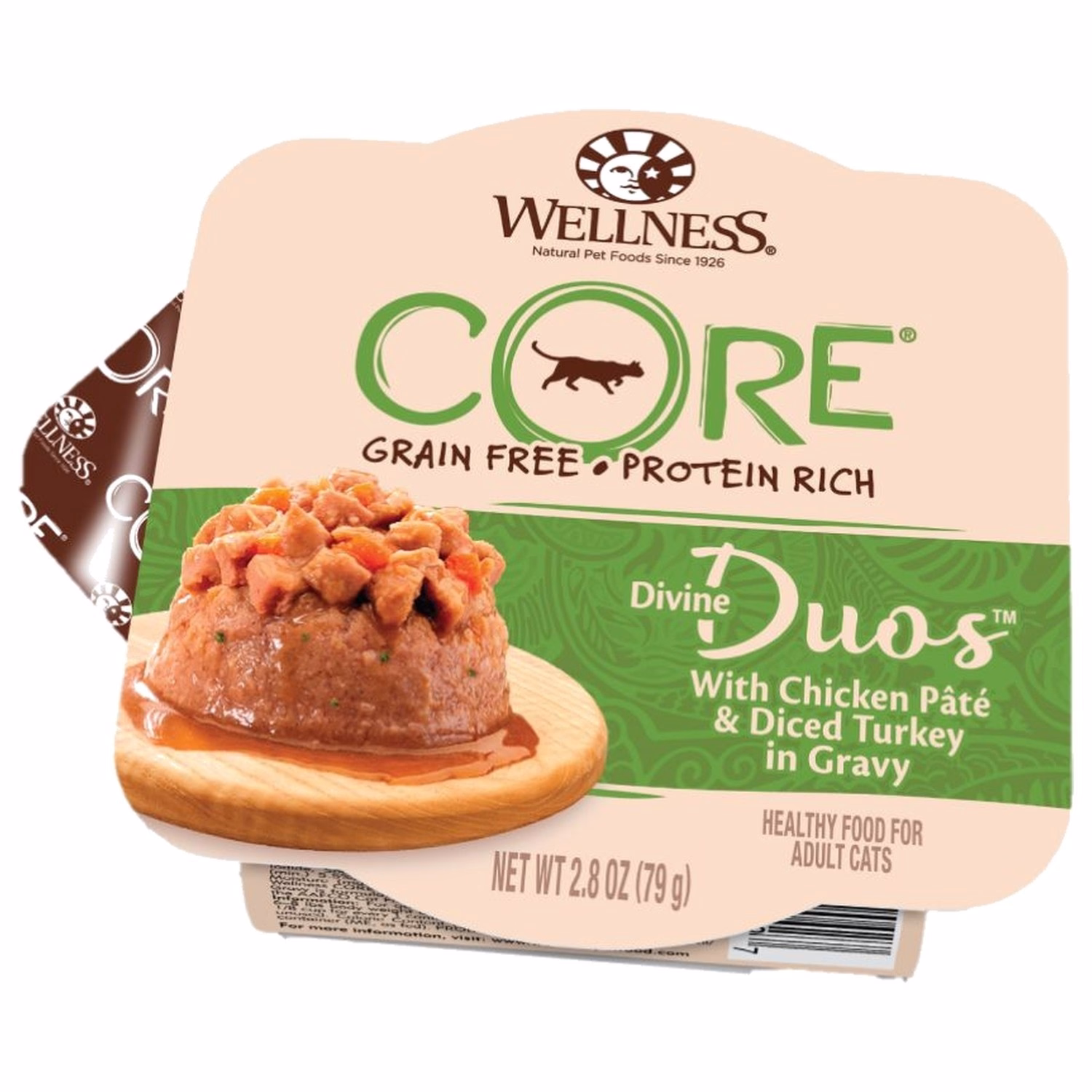 Wellness Cat Wet Food - Divine Duos Chicken Pate & Diced Turkey 2.8oz