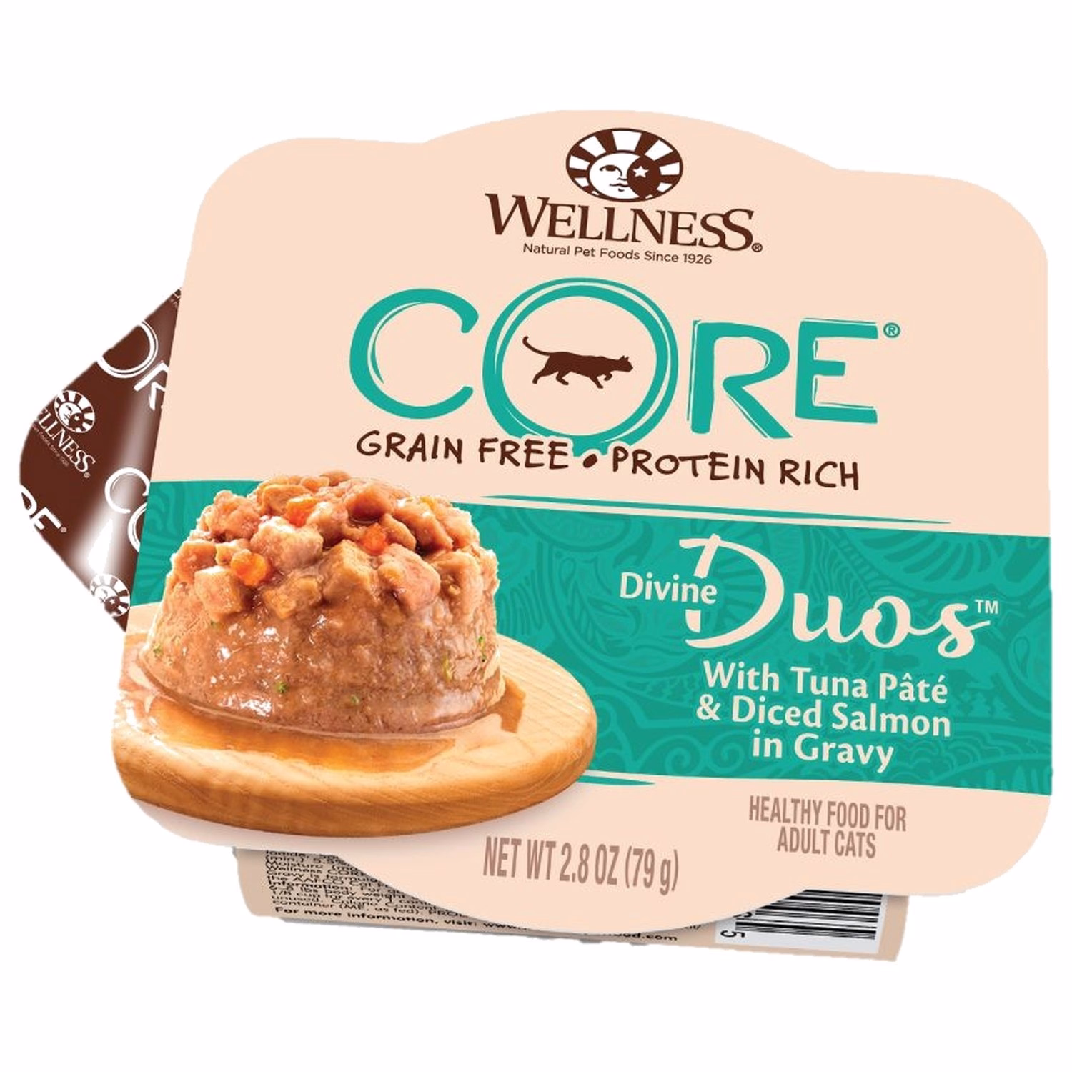 Wellness Cat Wet Food - Divine Duos Tuna Pate & Diced Salmon 2.8oz