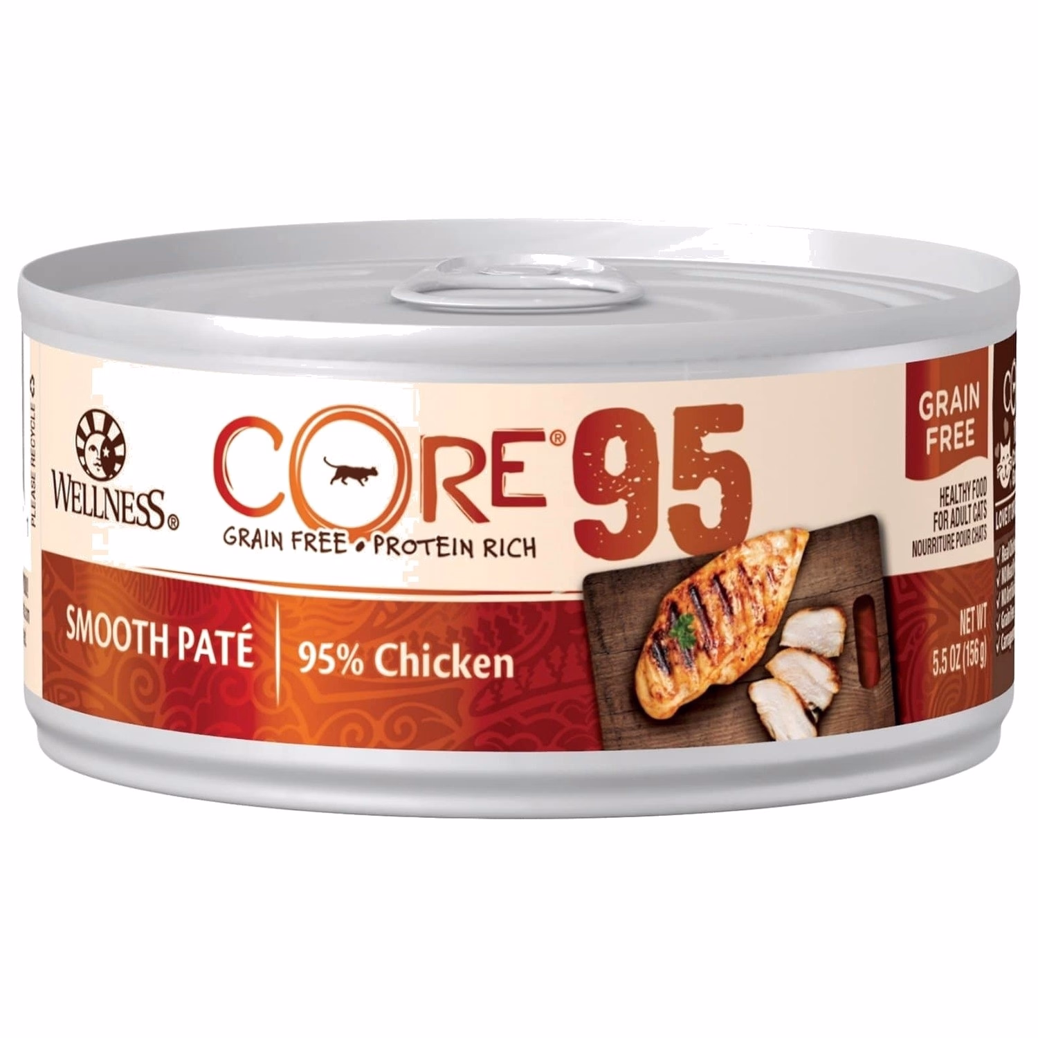 Wellness 美國貓濕糧 - CORE 95 無穀物 - 95%雞肉醬配方 5.5oz
