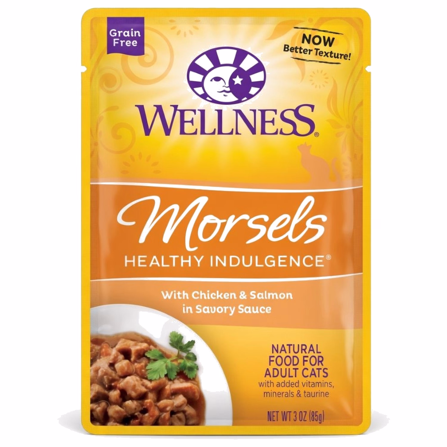 Wellness貓濕糧 - 健康啖啖肉片裝 - 三文魚拼雞肉配方 3oz