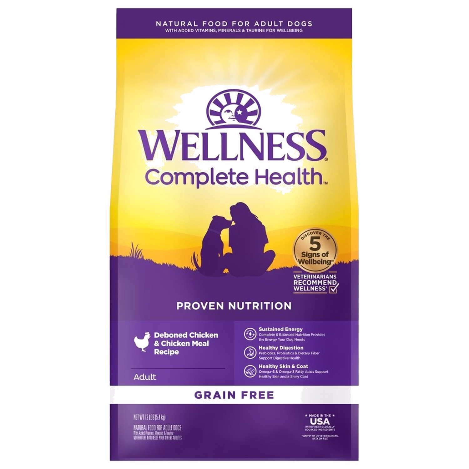 Wellness Complete 全能配方成犬乾糧 - 無穀物雞肉配方 12lb - EXP 31-12-2026