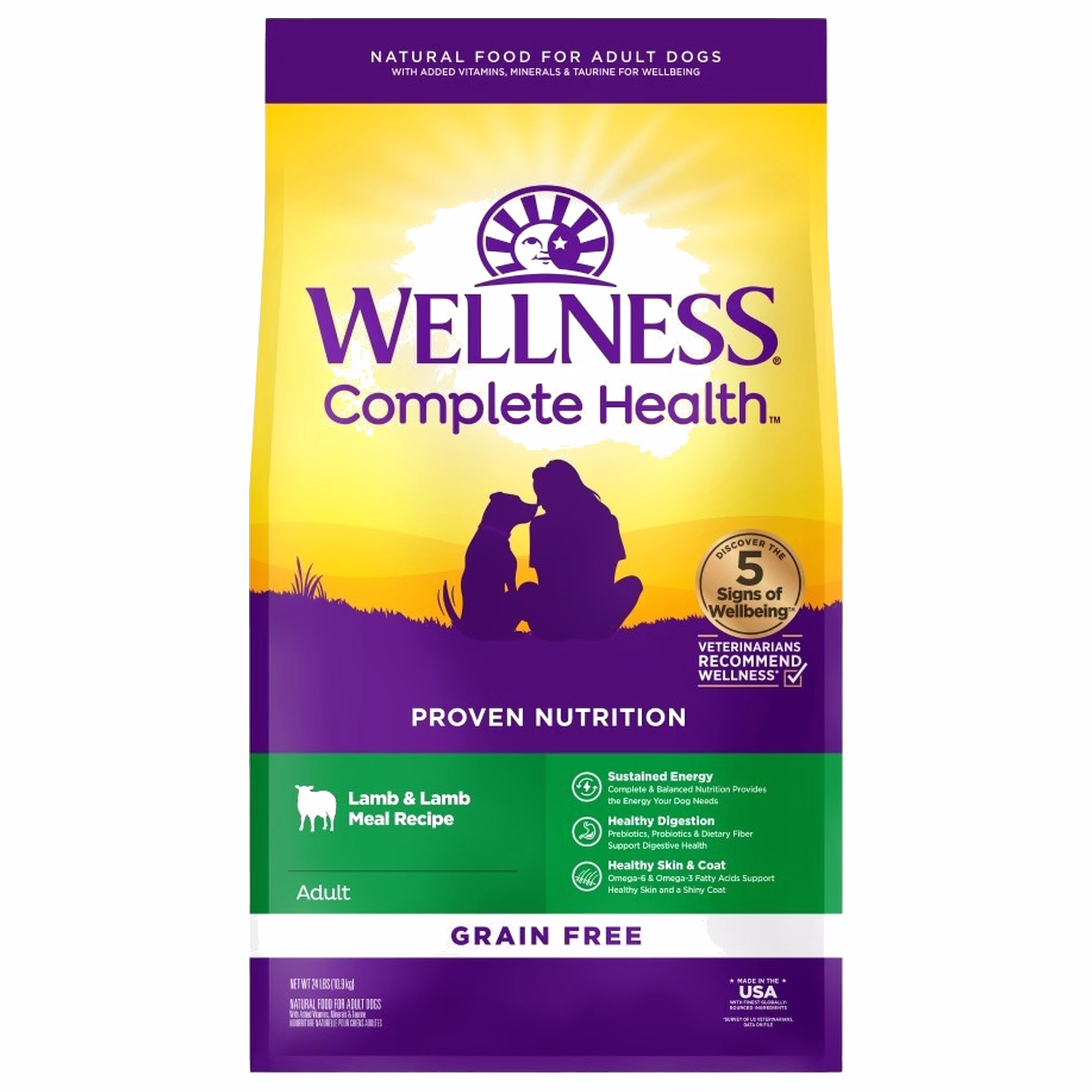 Wellness Complete 全能配方成犬乾糧 - 無穀物羊肉配方 24lb