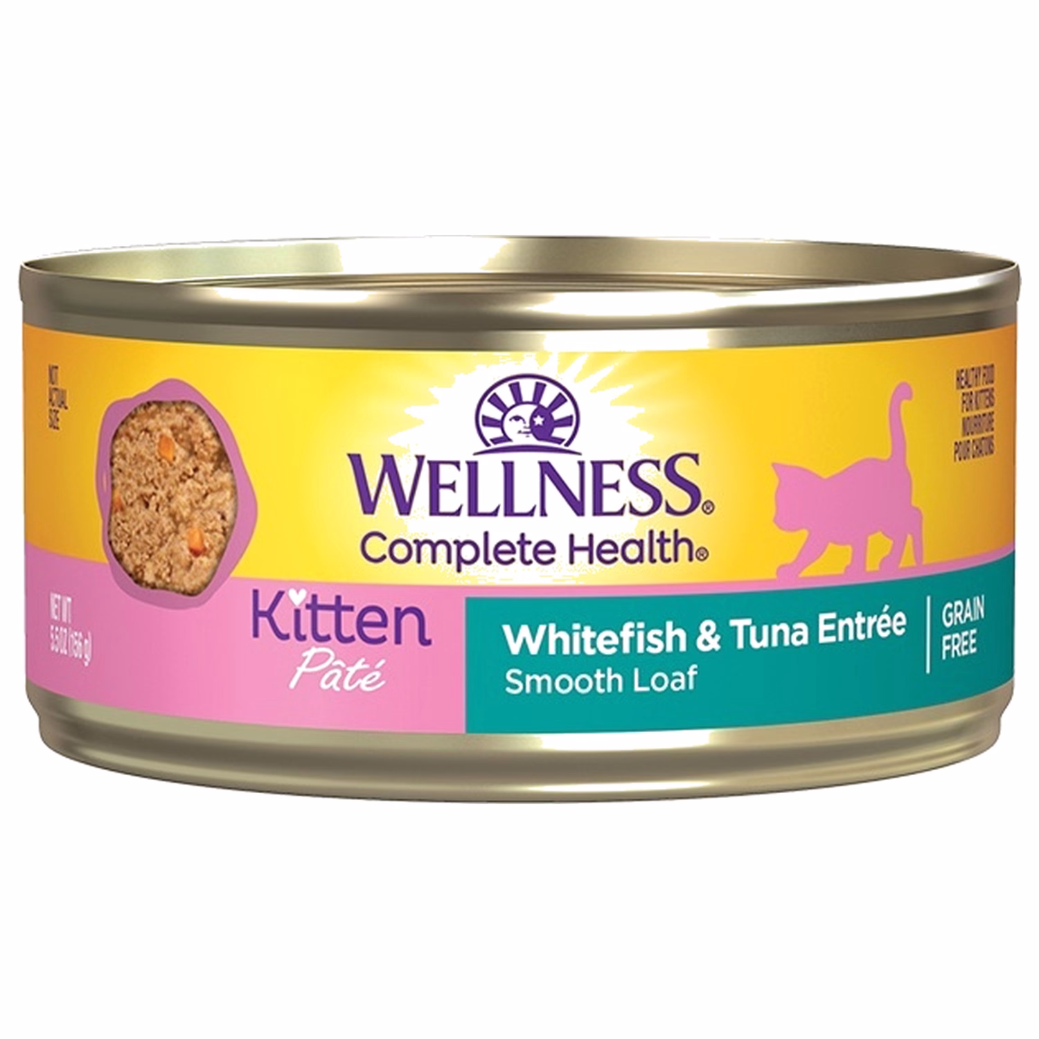Wellness Complete 天然無穀物幼貓罐頭 - 吞拿魚拼白魚配方 3oz