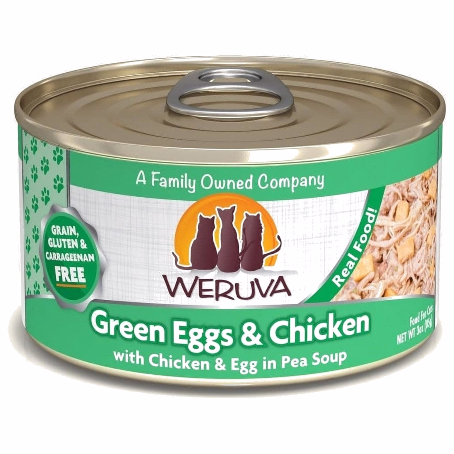 WERUVA 異國風情系列無穀貓糧罐頭 - 走地雞、雞蛋、豌豆菠菜