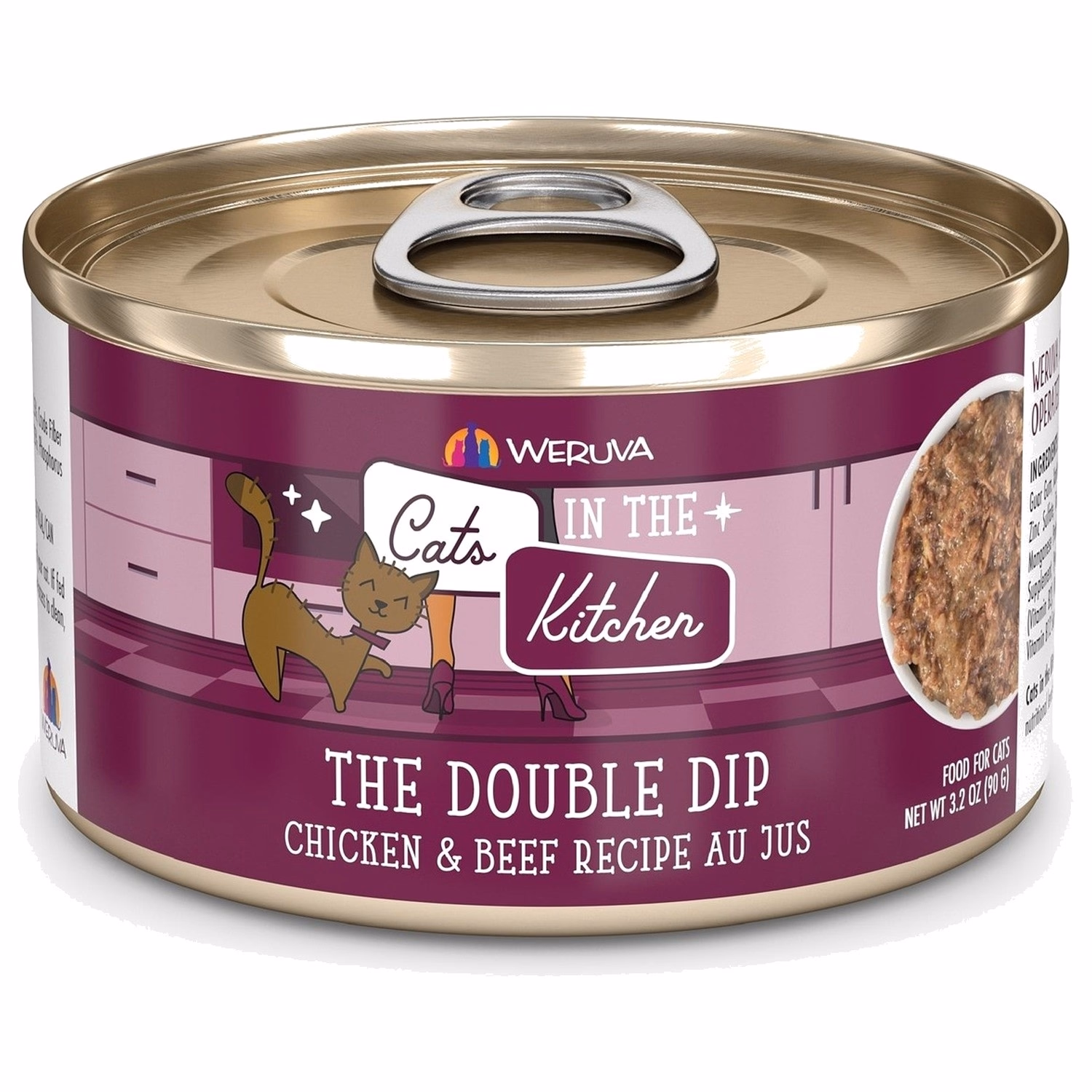 Weruva Cat Can - Cats in the Kitchen - The Double Dip - Chicken & Beef