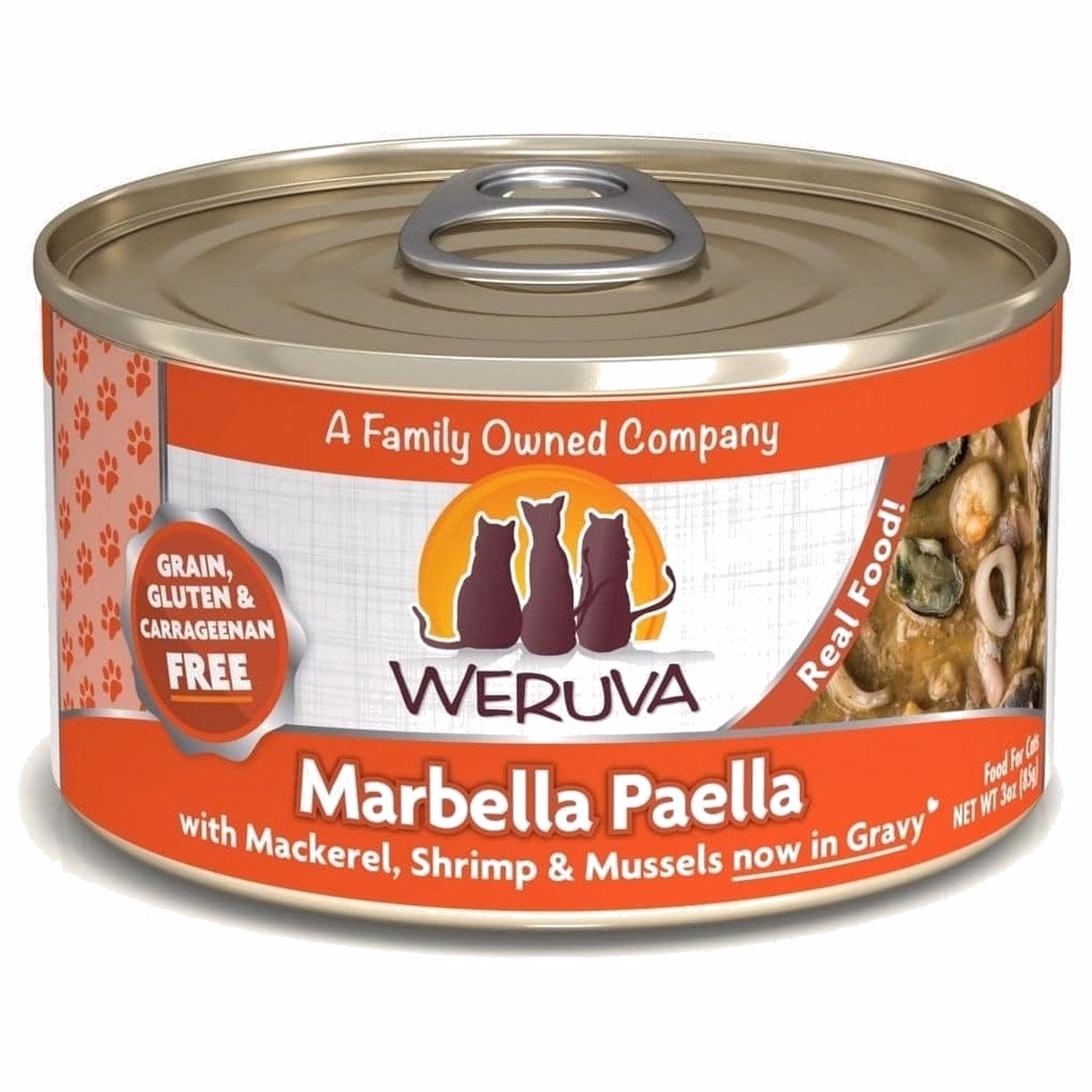 Weruva Cat Can - Marbella Paella - Mackerel & Shrimp in Gravy
