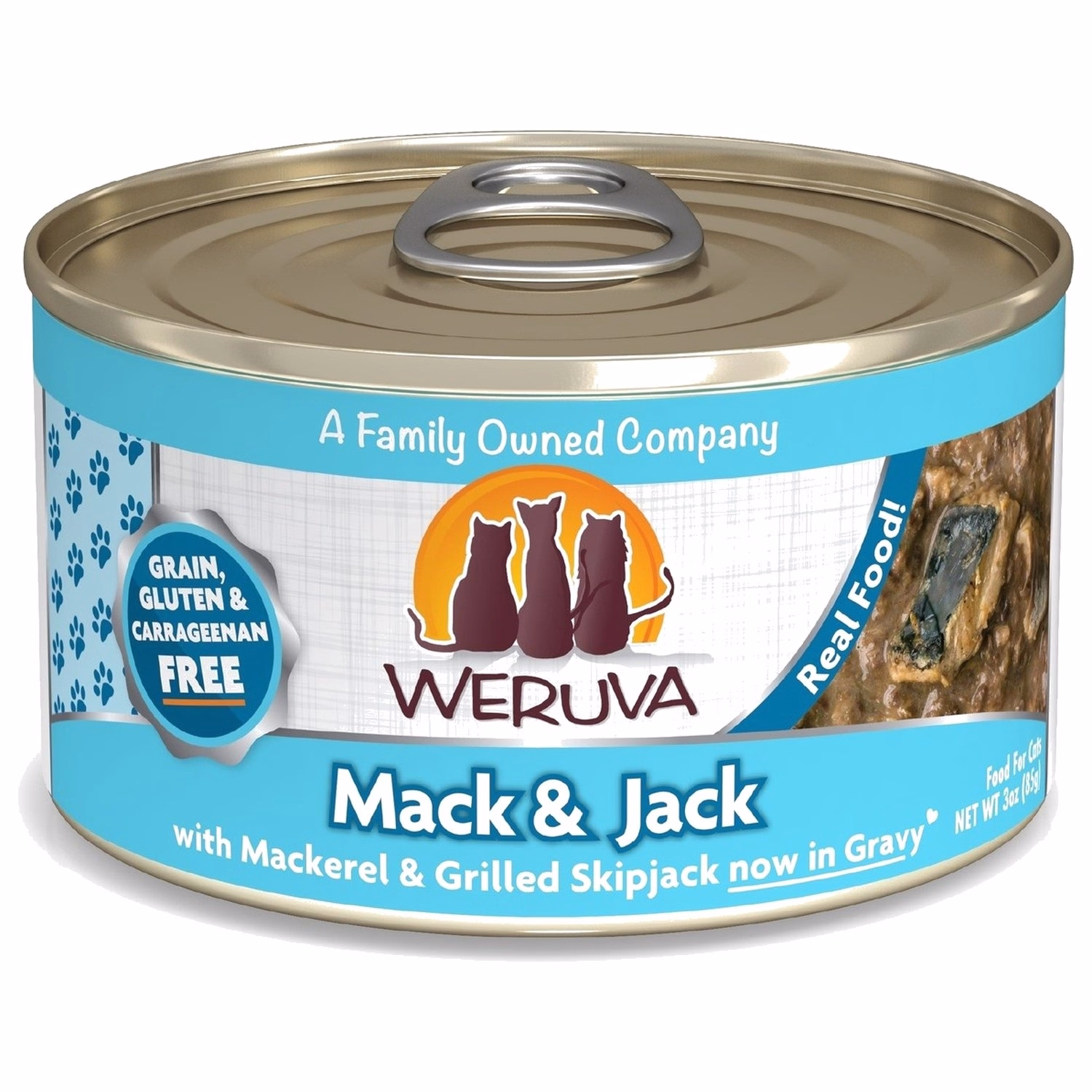 Weruva Cat Can - Mack & Jack - Mackerel & Grilled Skipjack in Gravy