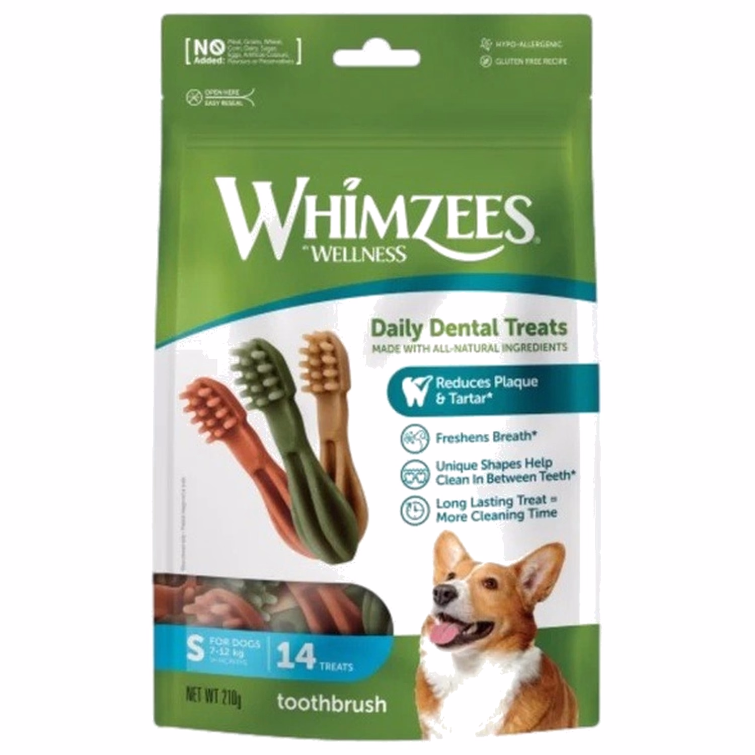 Whimzees狗小食 - 牙刷型潔齒骨 - 小型犬 - 細碼