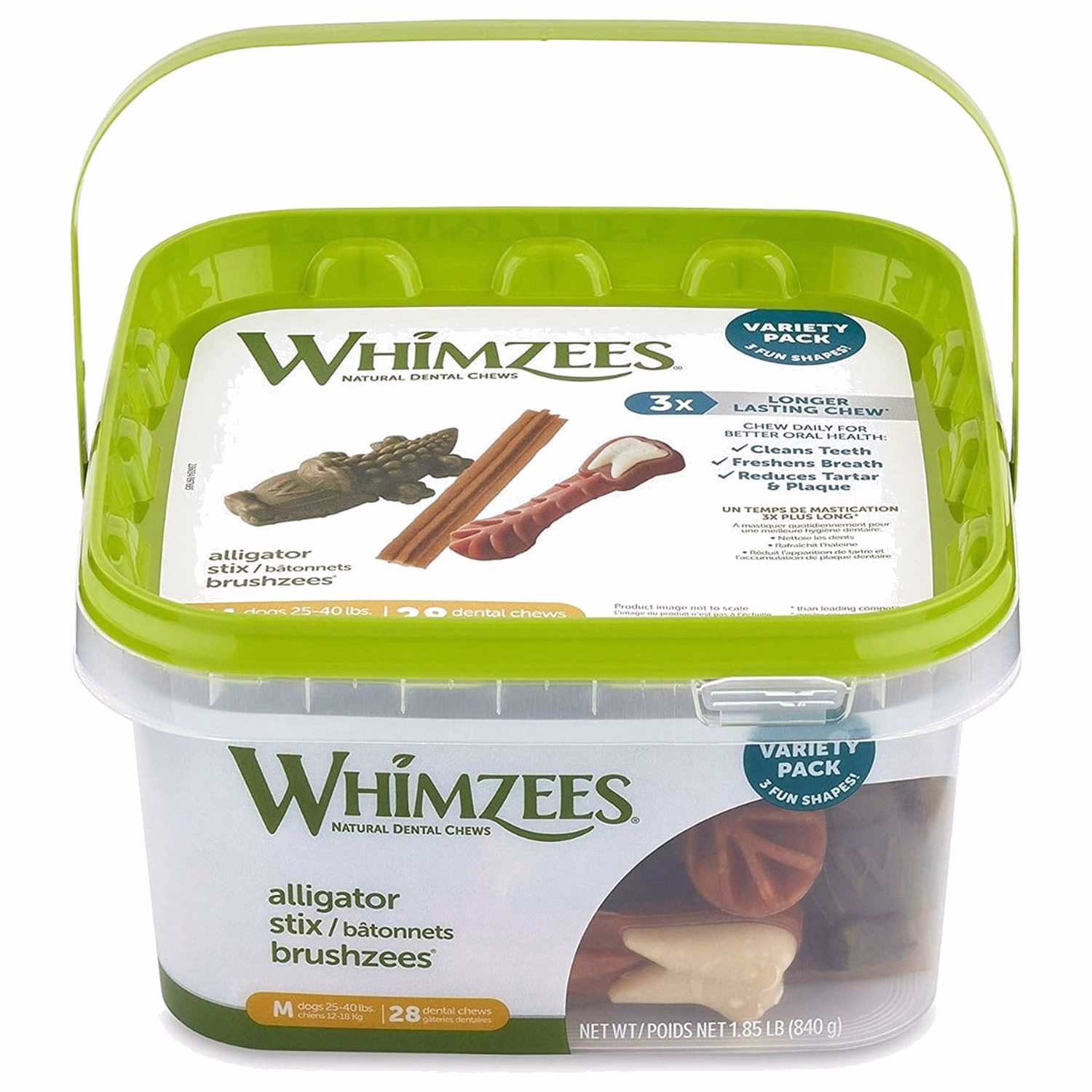 Whimzees狗小食 - 混合潔齒骨 - 中型犬 - 中碼 28件 | 840g