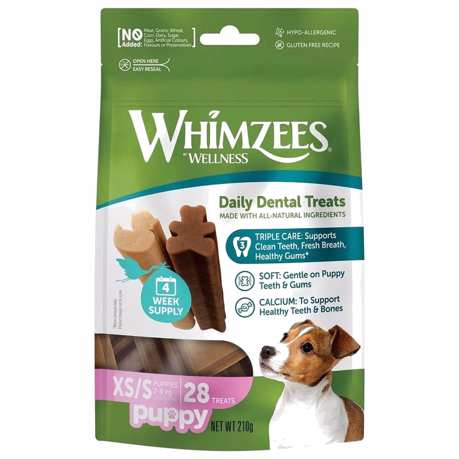 Whimzees狗小食 - 公仔潔齒骨 - 幼犬專用  XS/S (5-20lbs) 28件 | 210g