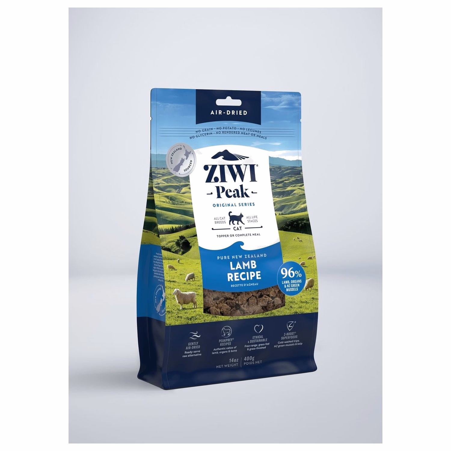 Ziwipeak新西蘭巔峰貓糧 - 風乾脫水 - 無穀物羊肉配方