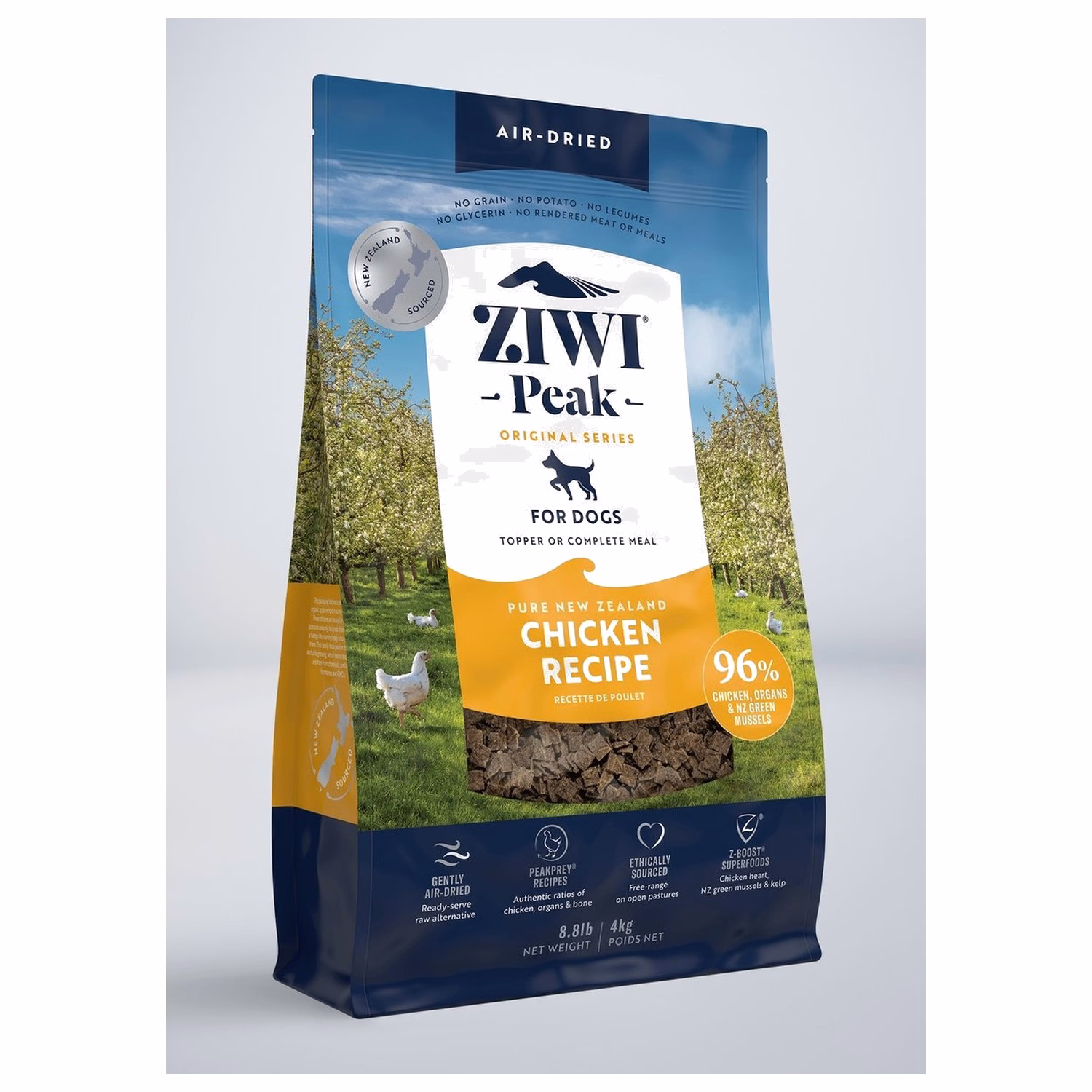 Ziwipeak新西蘭巔峰狗糧 - 風乾脫水 - 無穀物放養雞配方 4kg - EXP 31-01-2027