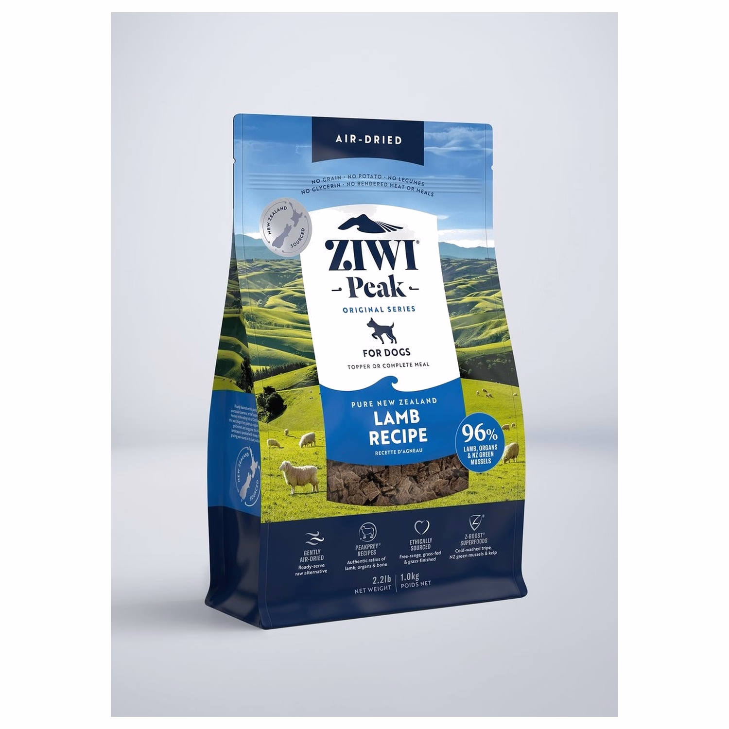 Ziwipeak新西蘭巔峰狗糧 - 風乾脫水 - 無穀物羊肉配方